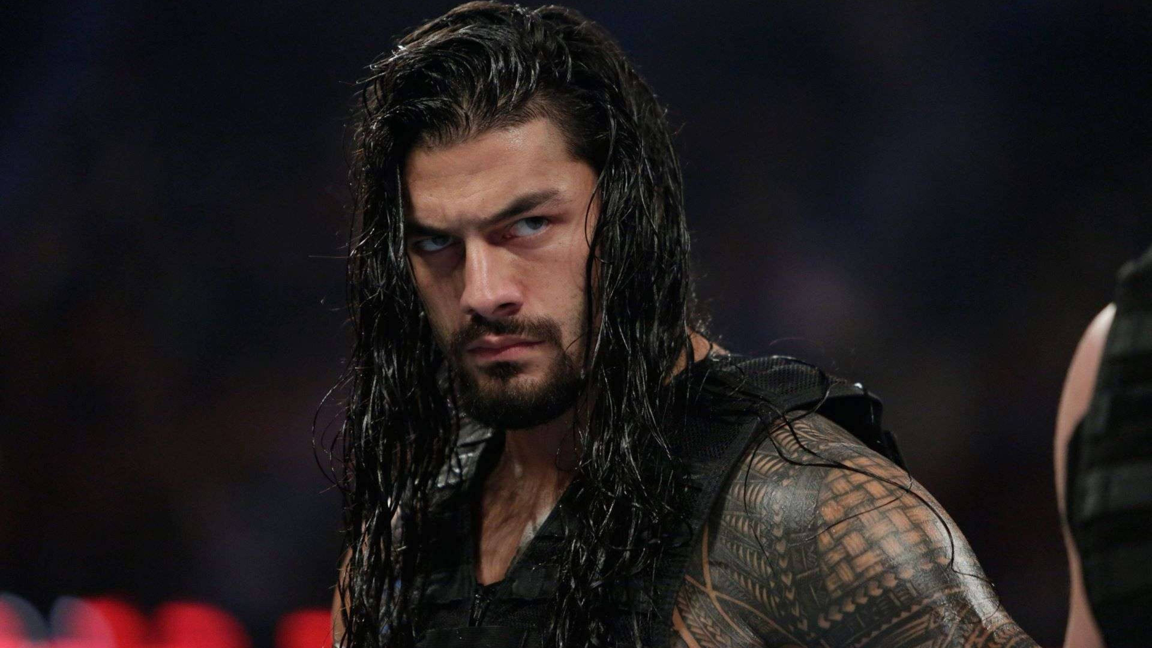 Roman Reigns, Samoan tribal tattoo, black tactical vest, 4K Desktop wallpaper
