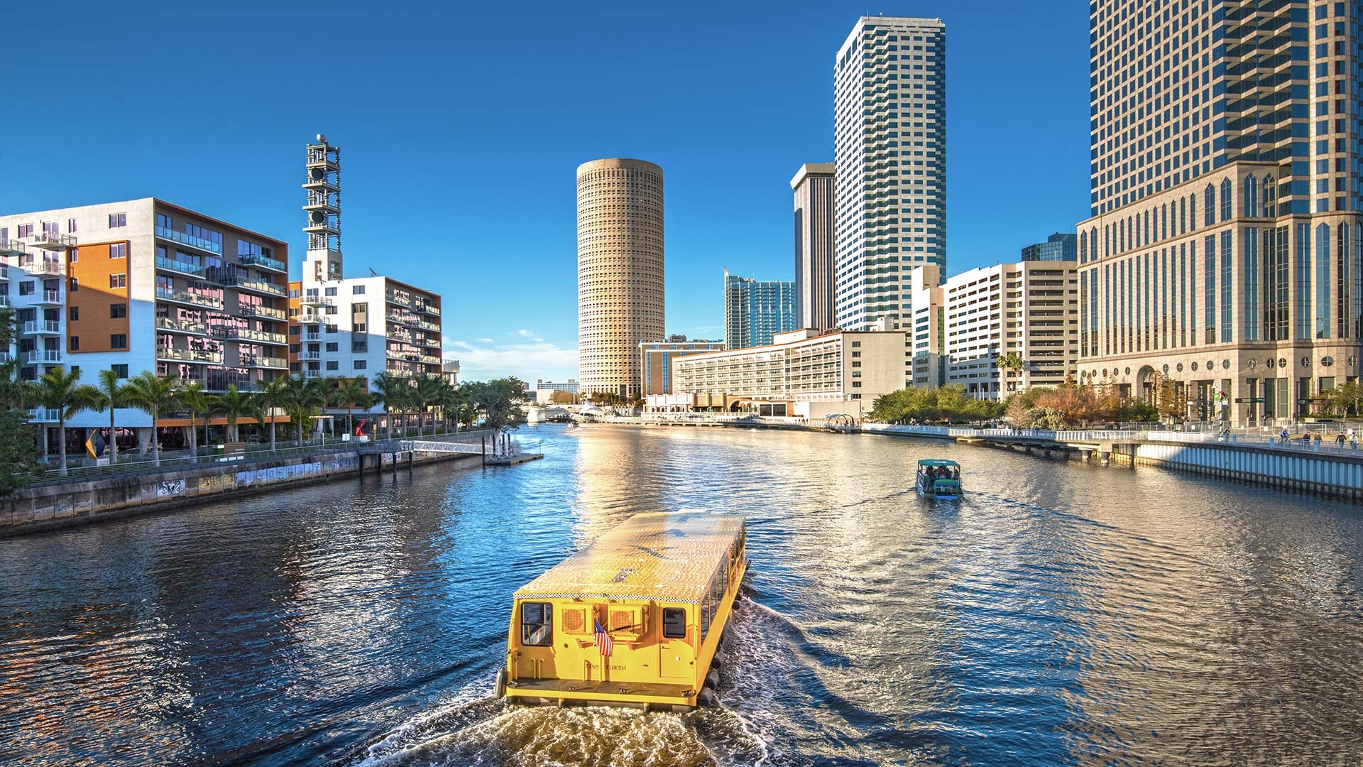 Water taxis, Tampa, Florida, Marriott Bonvoy International, 1920x1080 Full HD Desktop