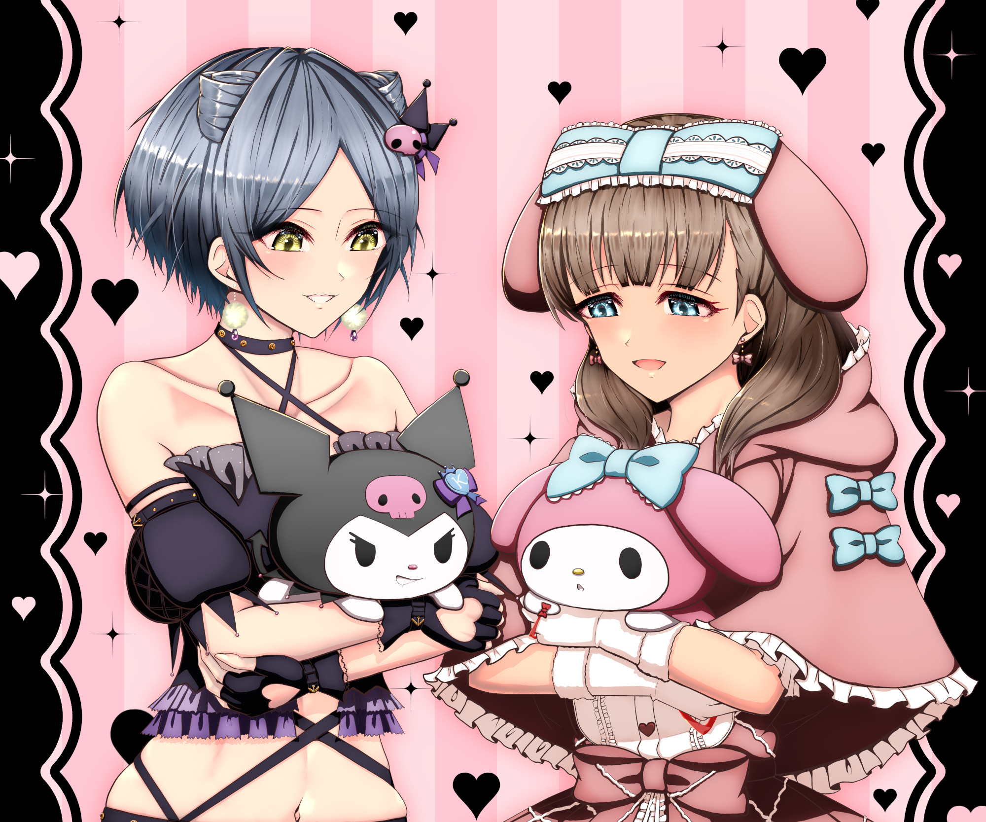 Kuromi, Hayami Kanade, My Melody, Anime, Idolmaster, HD Desktop wallpaper