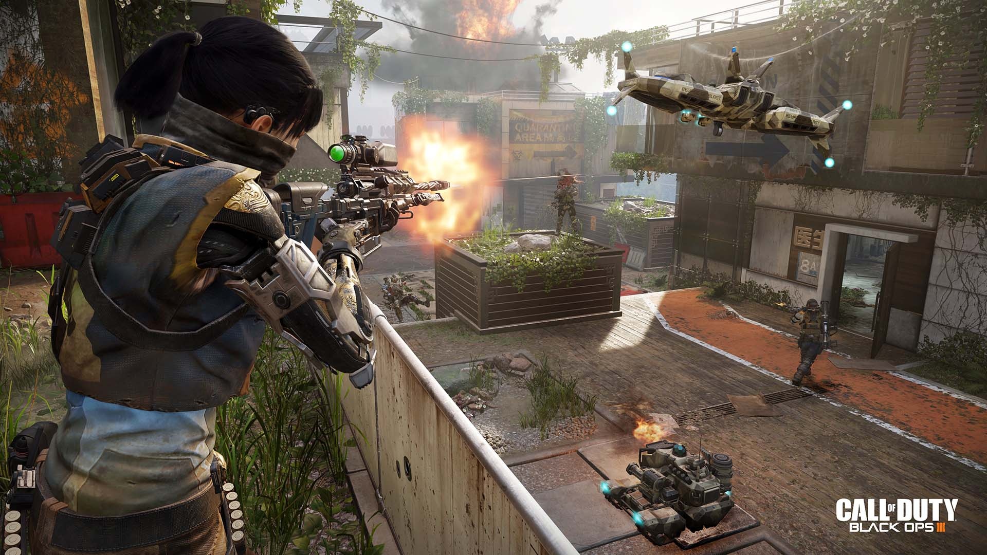 Call of Duty: Black Ops III, Seraph Specialist, Cerberus scorestreak drone, Full HD Desktop wallpaper