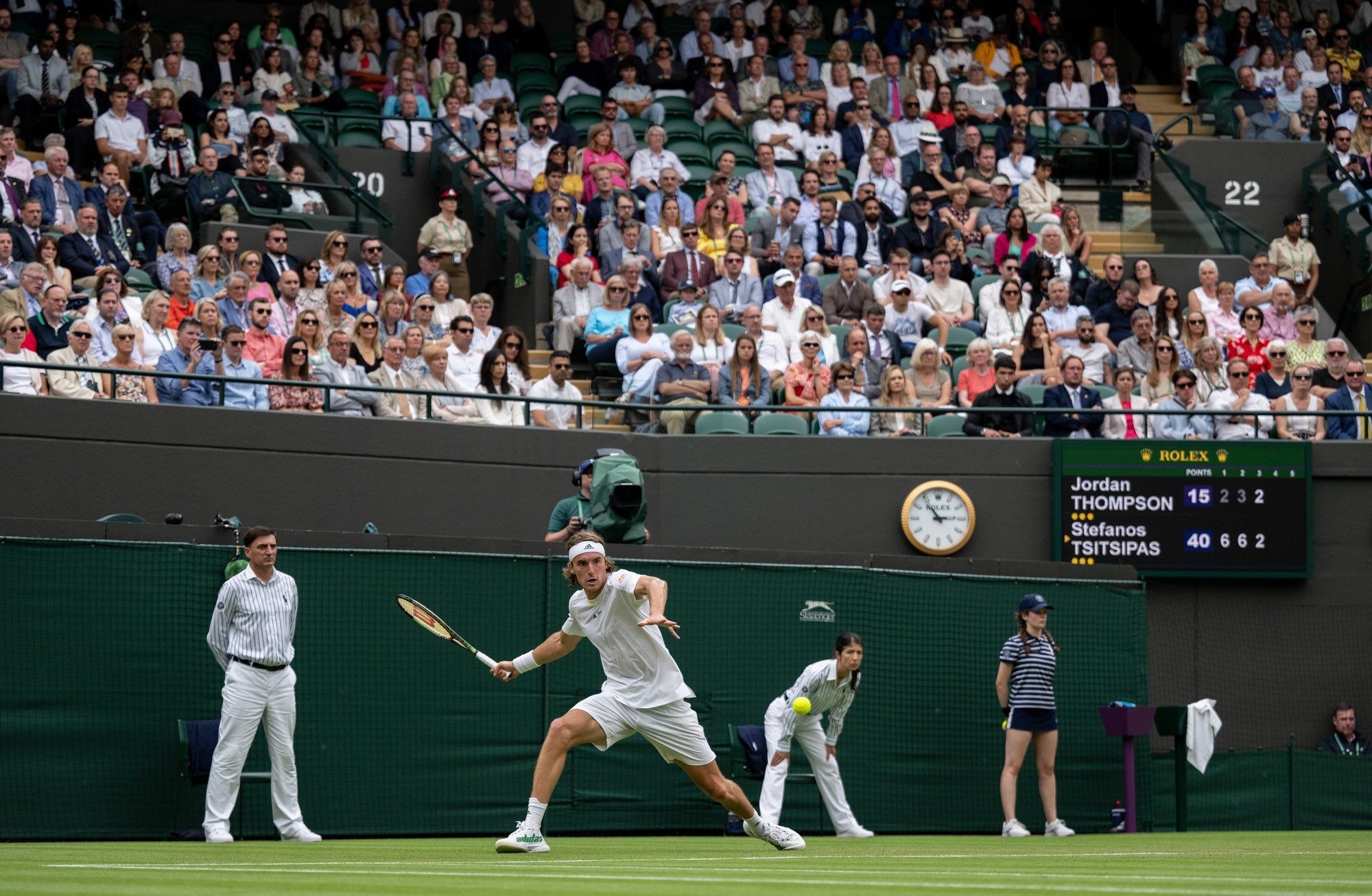 Stefanos Tsitsipas, Free watch, Kyrgios vs Tsitsipas, Wimbledon 2022, 2000x1310 HD Desktop