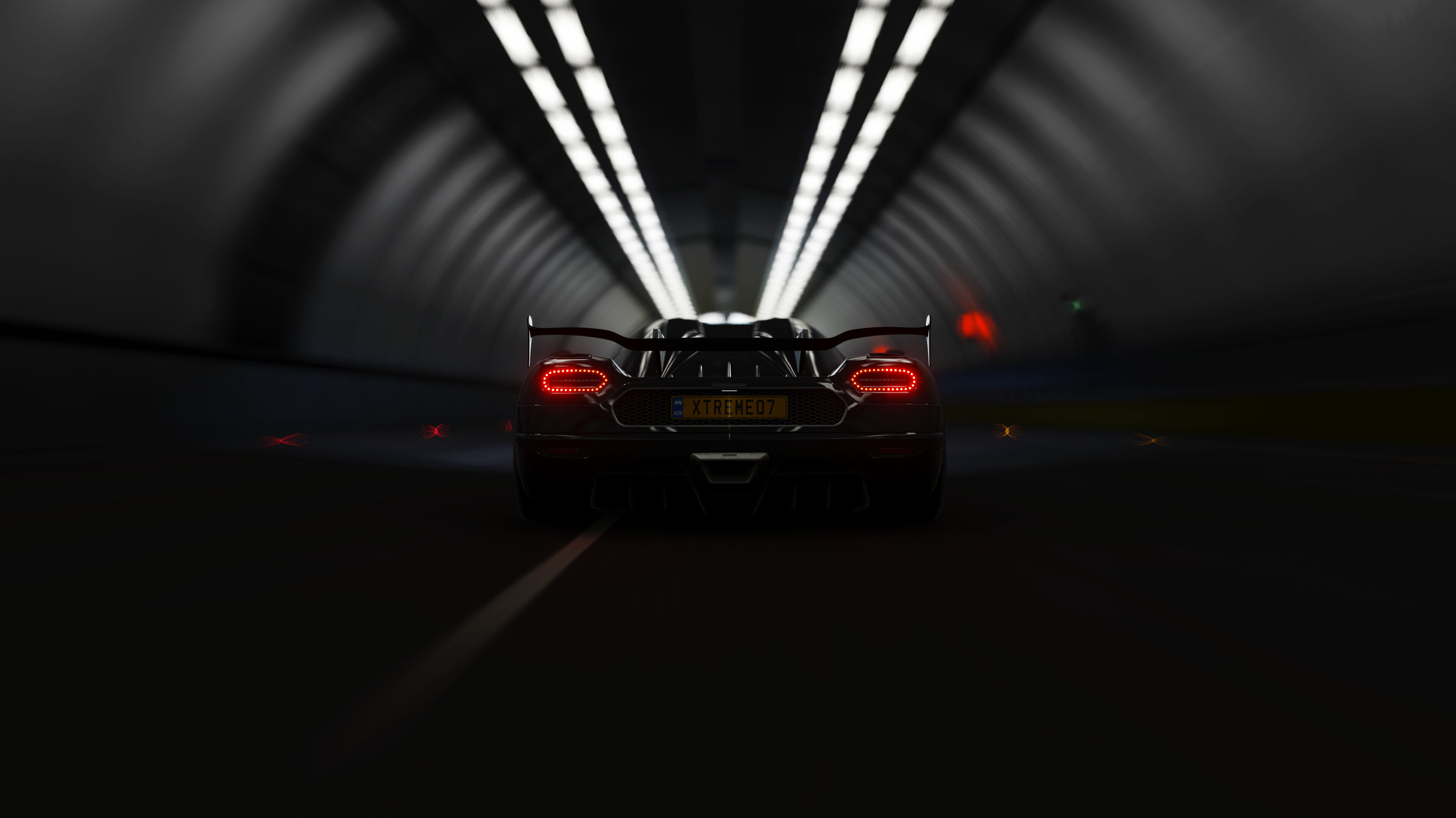 Forza Horizon 4, Black Koenigsegg, HD wallpapers, Epic gaming visuals, 3840x2160 4K Desktop