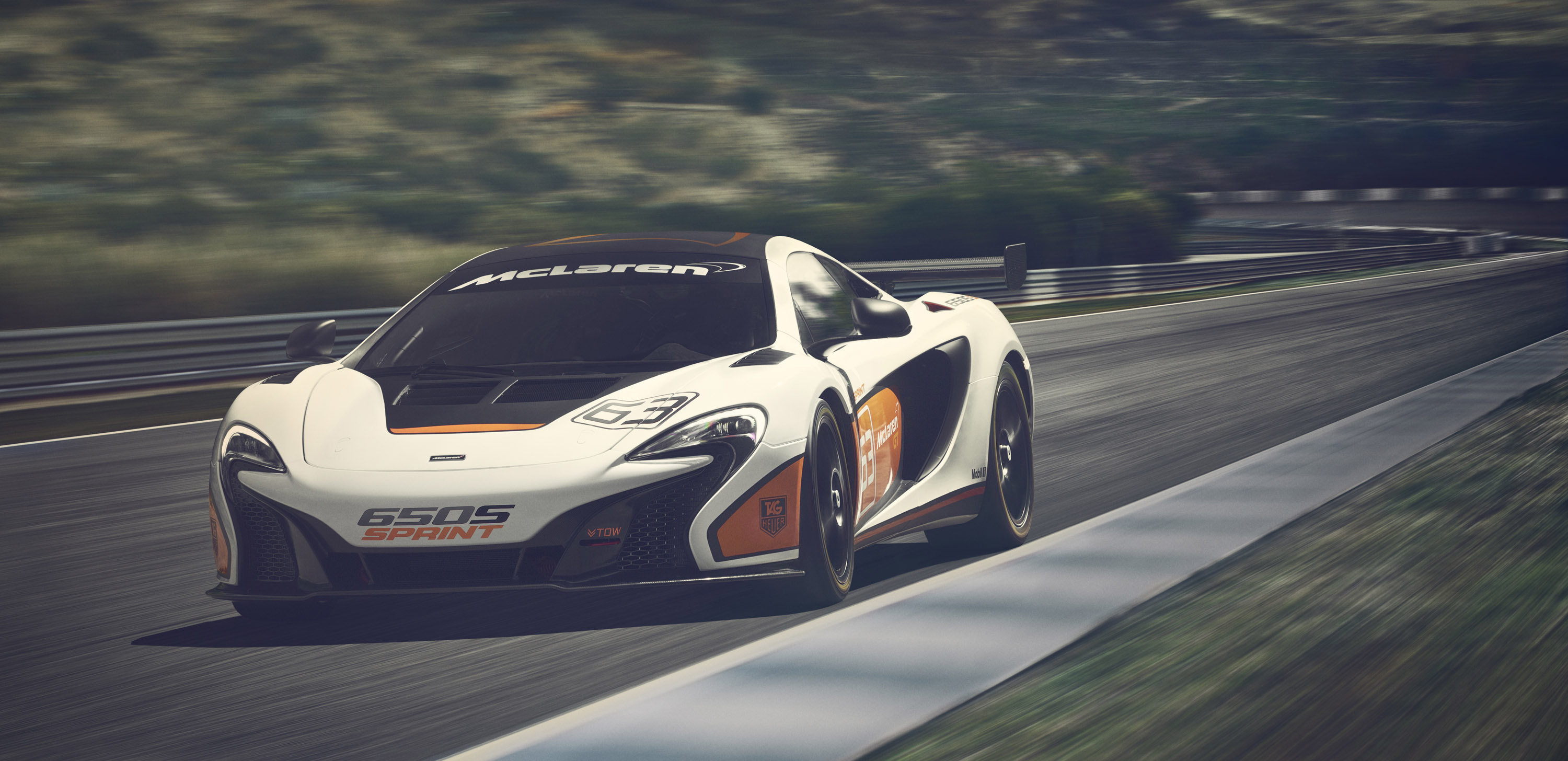 McLaren 650S, Sprint variant, High-definition picture, Dynamic sports car, 3000x1460 Dual Screen Desktop