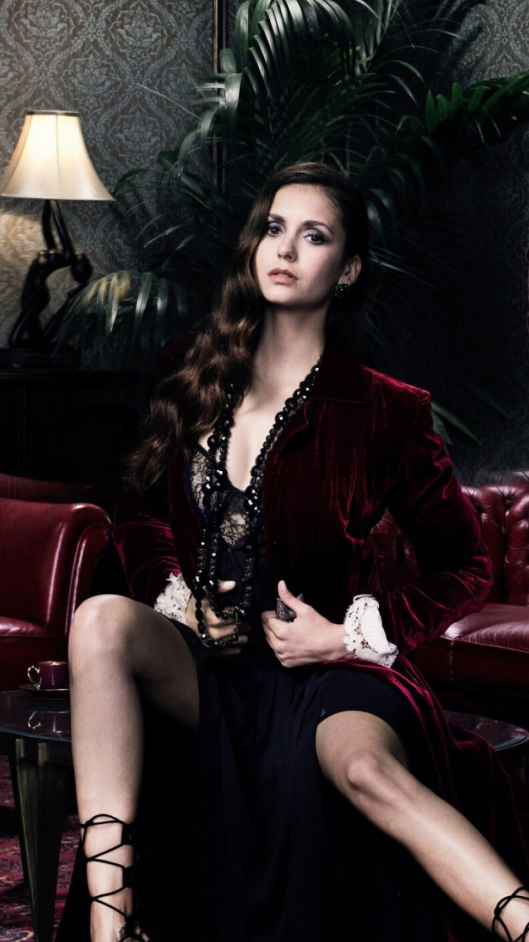 Nina Dobrev, iPhone wallpaper, The Vampire Diaries, Captivating beauty, 1080x1920 Full HD Phone