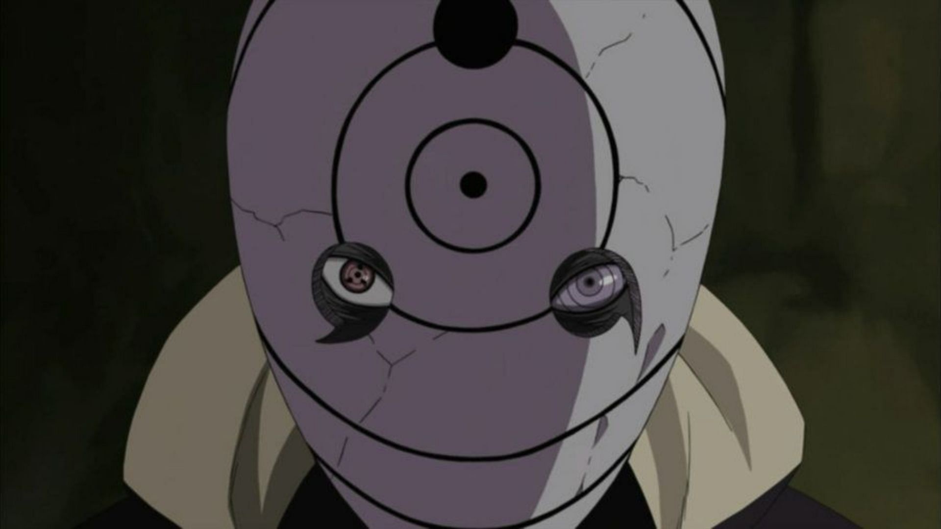 Obito Uchiha, cracked war mask, Sharingan and Rinnegan, HD Desktop wallpaper