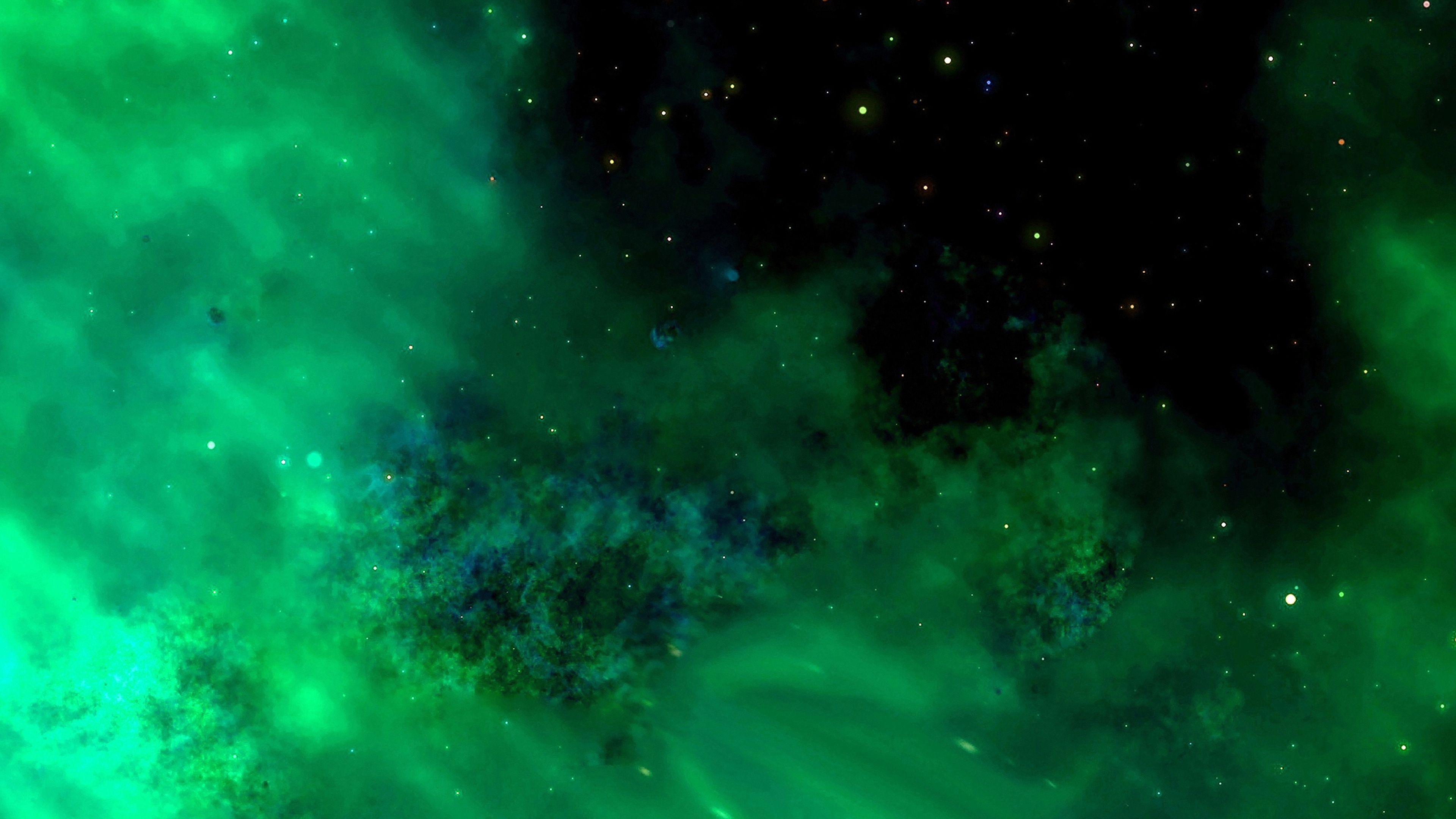 Green Nebula, Green wallpapers, Top free, Backgrounds, 3840x2160 4K Desktop