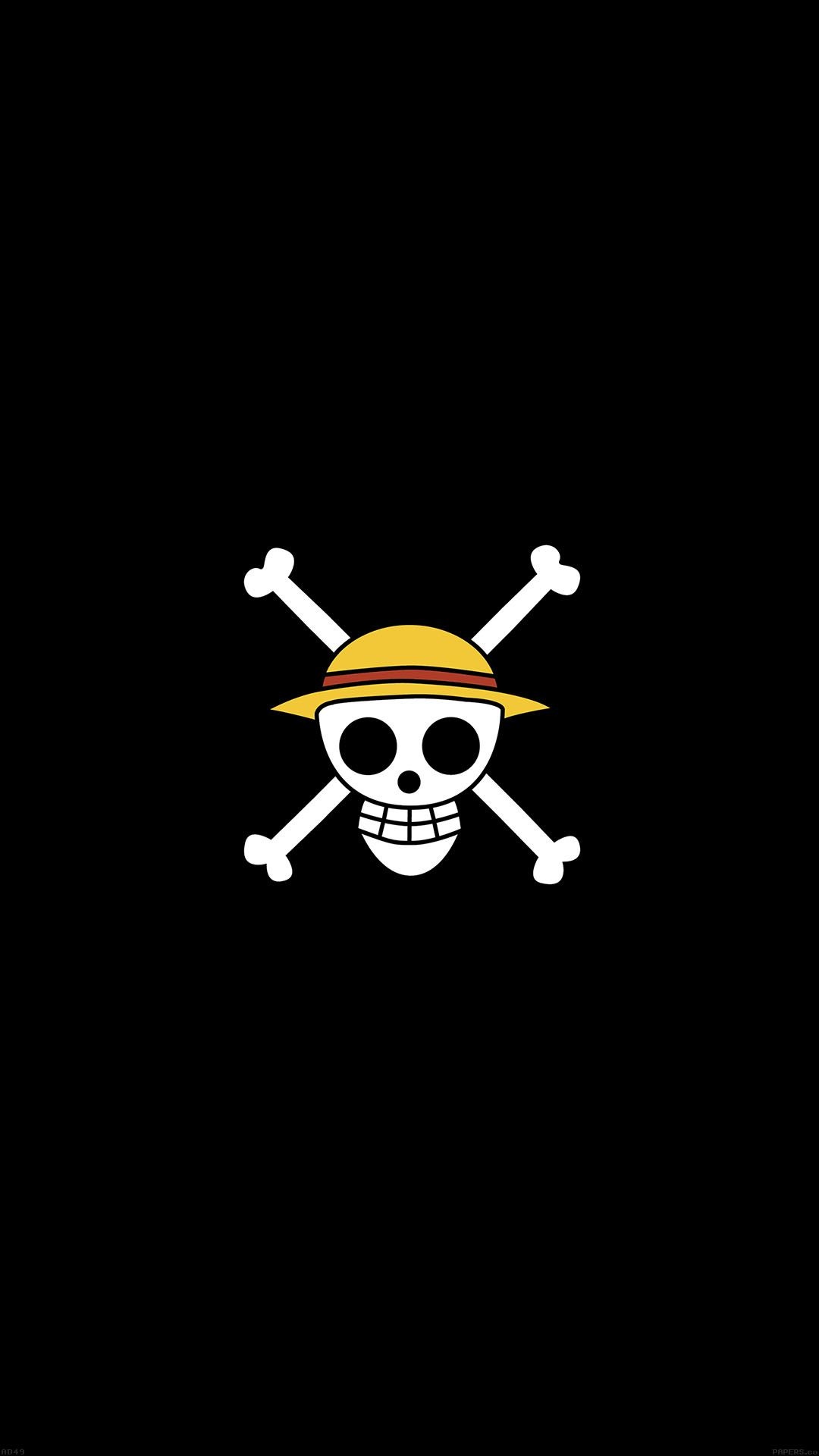 Straw Hat Pirates Jolly Roger, Luffy straw hat, skull and crossbones, Full HD Phone wallpaper