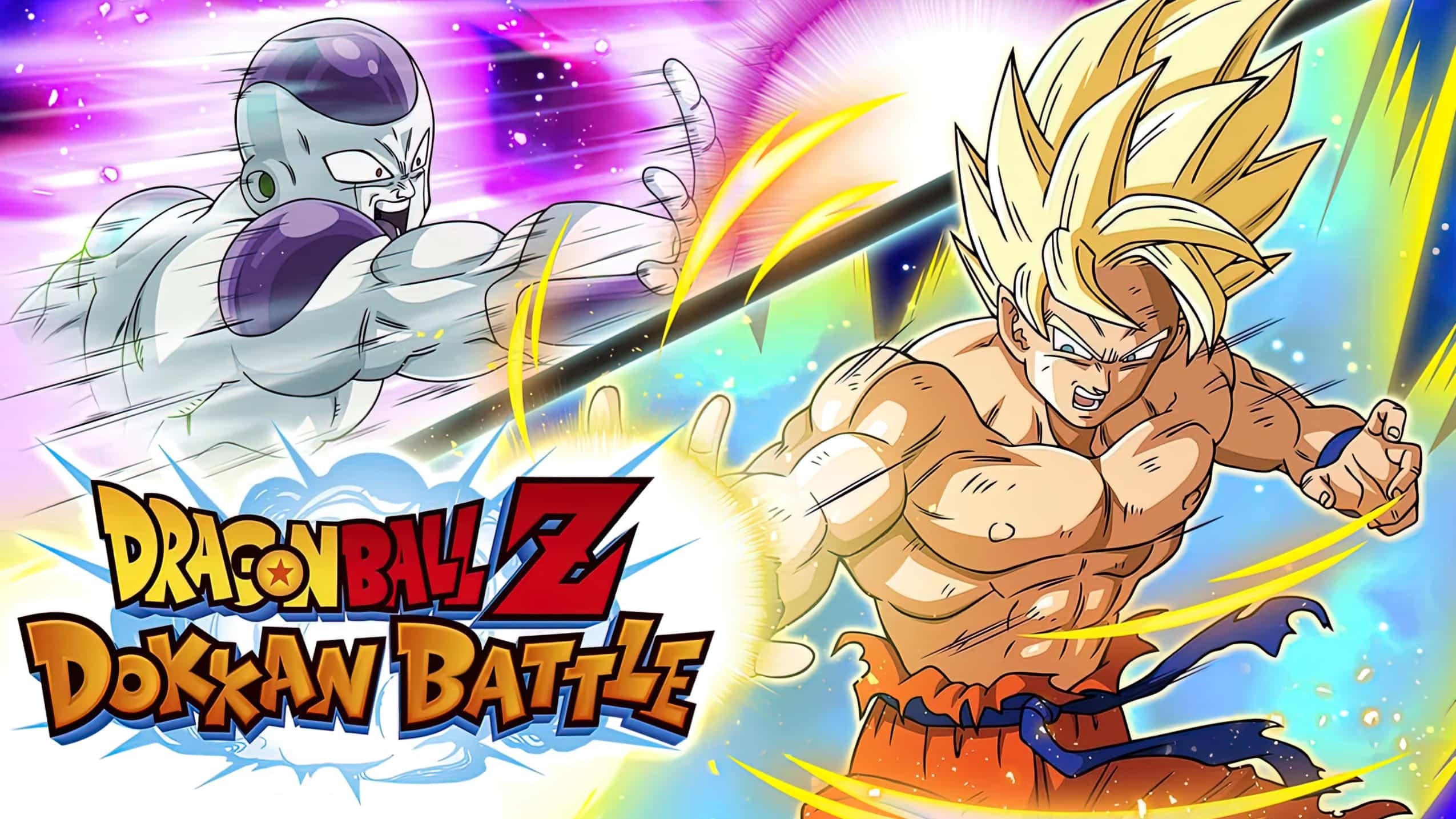 Super Saiyan Goku, Frieza Final Form, Dragon Ball Z: Dokkan Battle logo, HD Desktop wallpaper