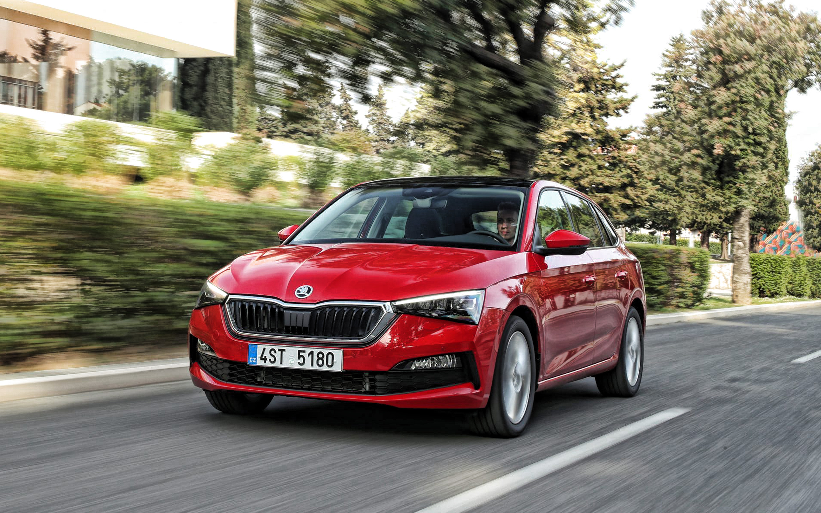 Skoda Scala, Wallpapers, 2020, Red, 2880x1800 HD Desktop