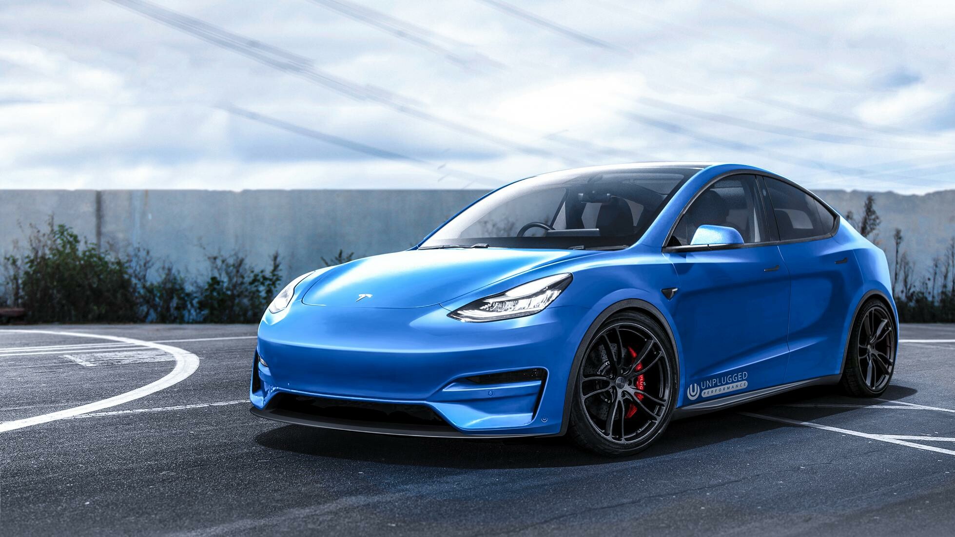 Tesla Model Y, Electric crossover, Cutting-edge technology, Sustainable mobility, 1960x1110 HD Desktop