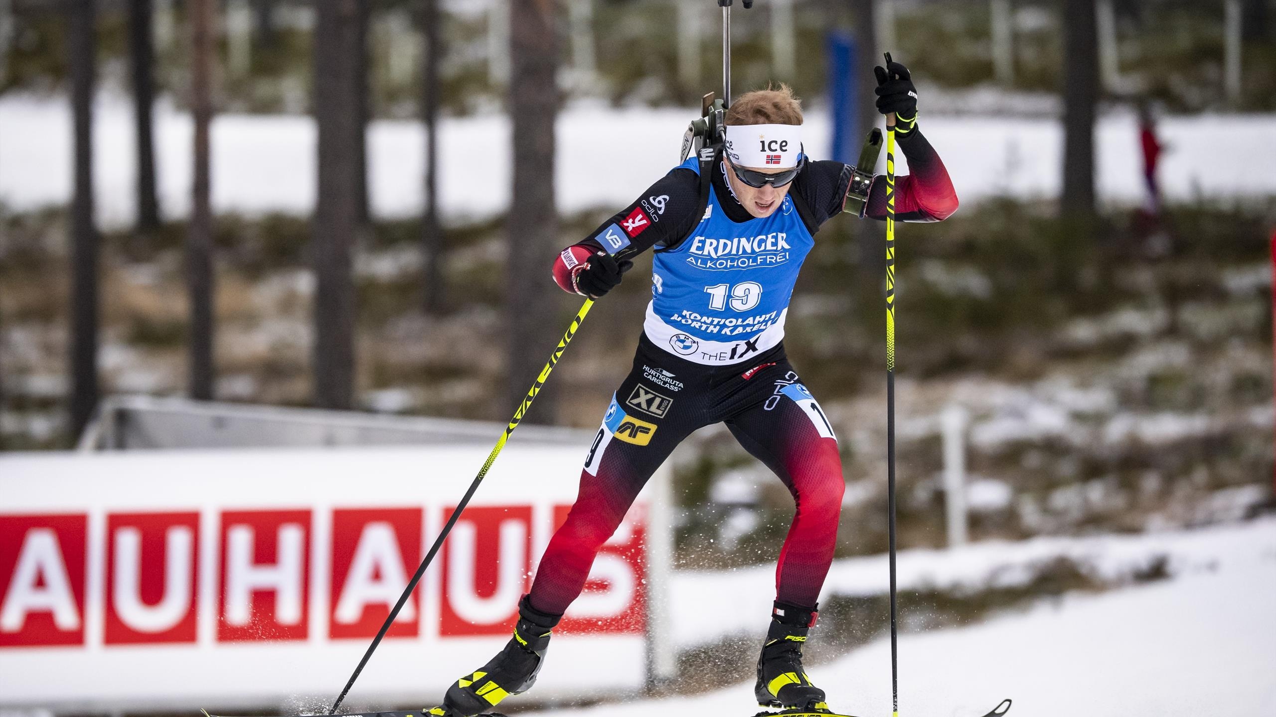 Johannes Dale, Hochfilzen sprint, French duo, Fillon Maillet, 2560x1440 HD Desktop