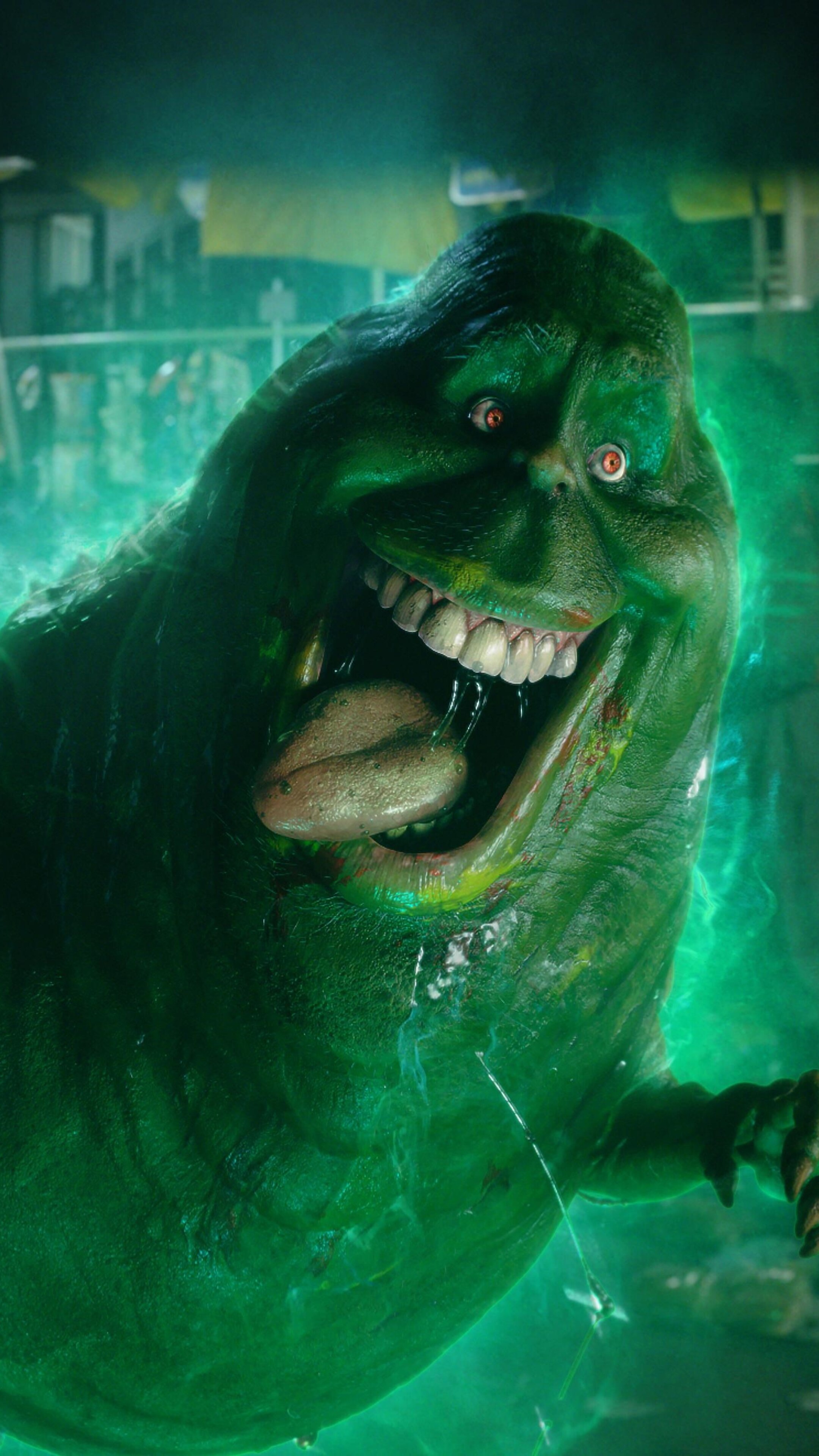 Slimer in Ghostbusters, 5K Sony Xperia, HD 4K wallpapers, Images, 2160x3840 4K Phone