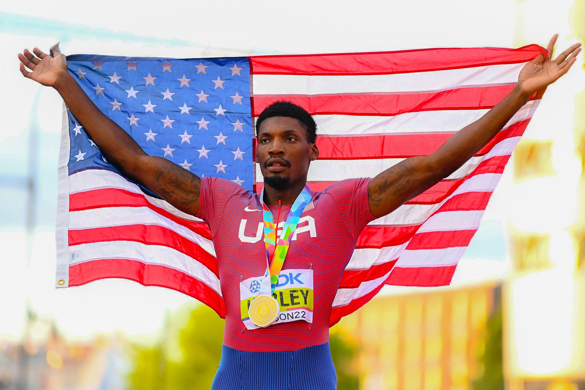 Fred Kerley, Record-breaking sprinter, Fastest man alive, Global recognition, 2050x1370 HD Desktop