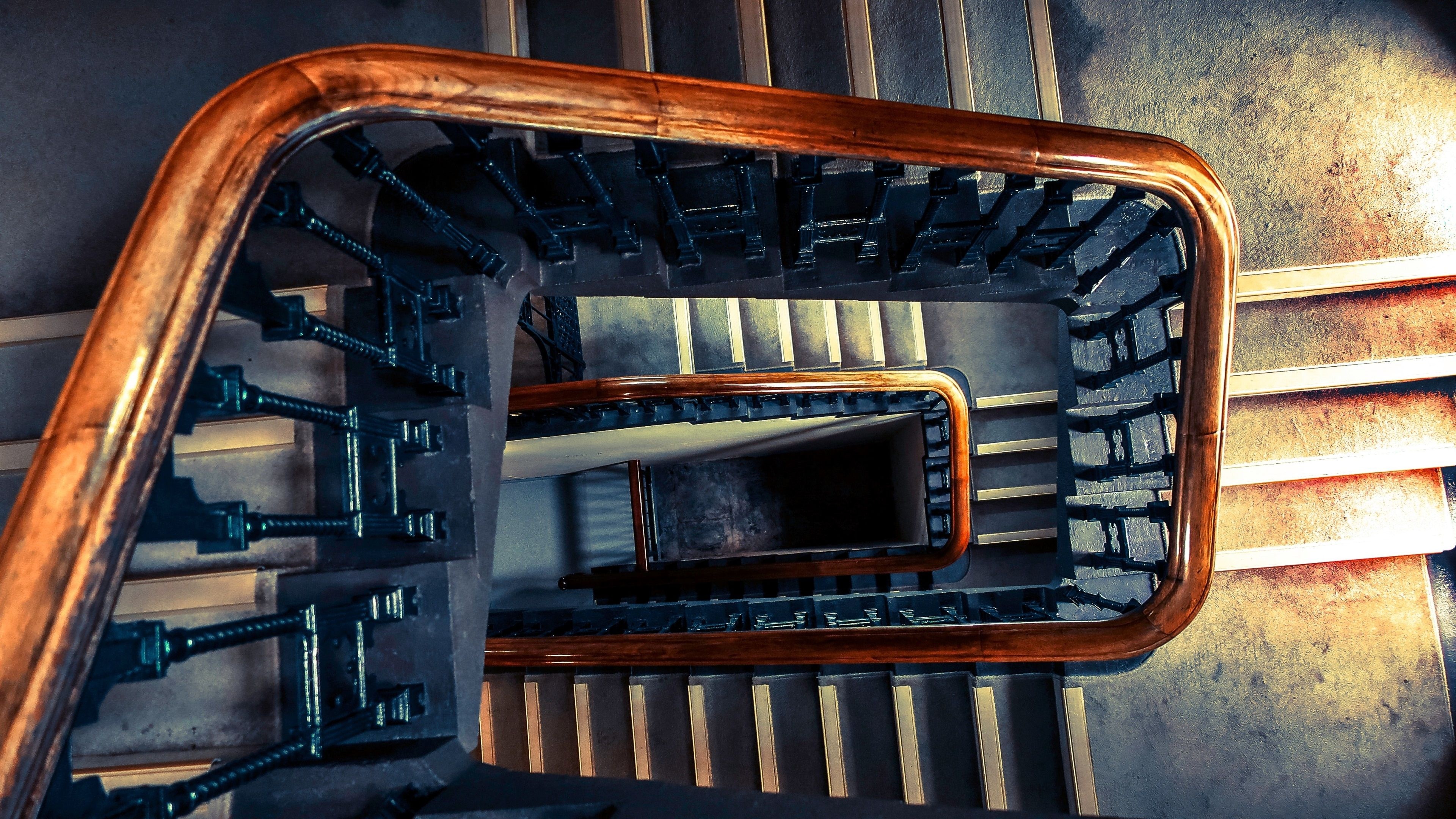 Stairs 4K wallpaper, Wooden stairs, 3840x2160 4K Desktop