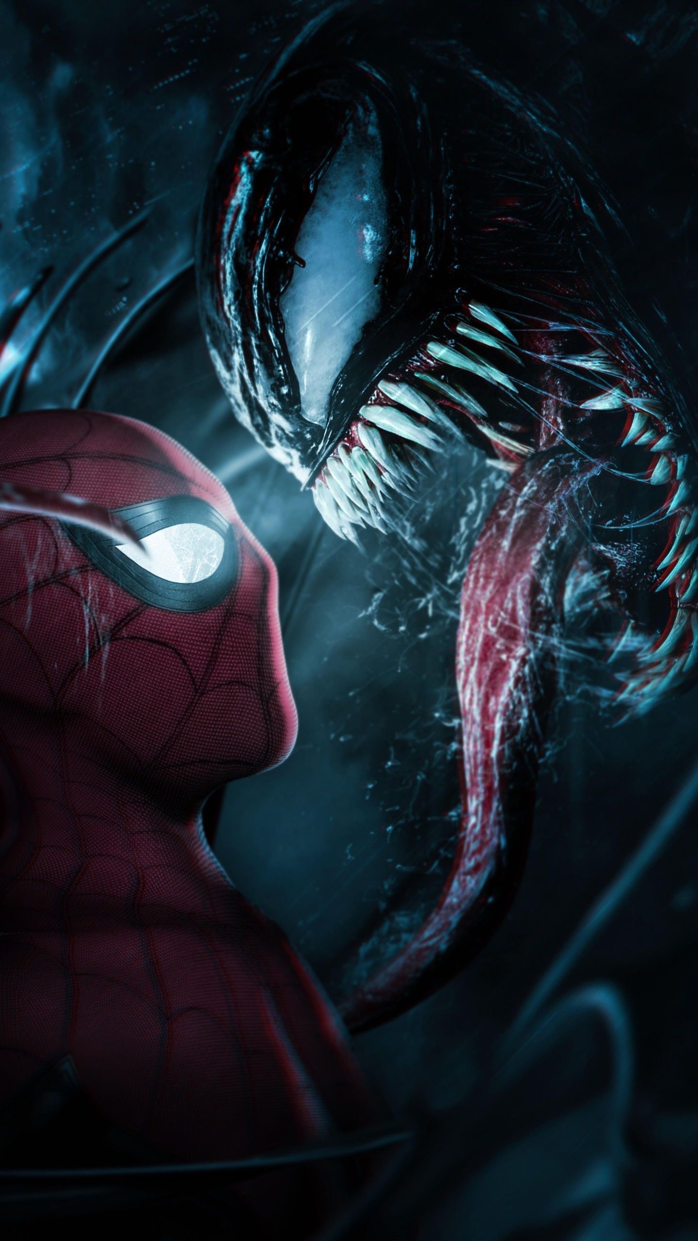 Spider-Man, Venom, Symbiote tongue and teeth, HD Phone wallpaper