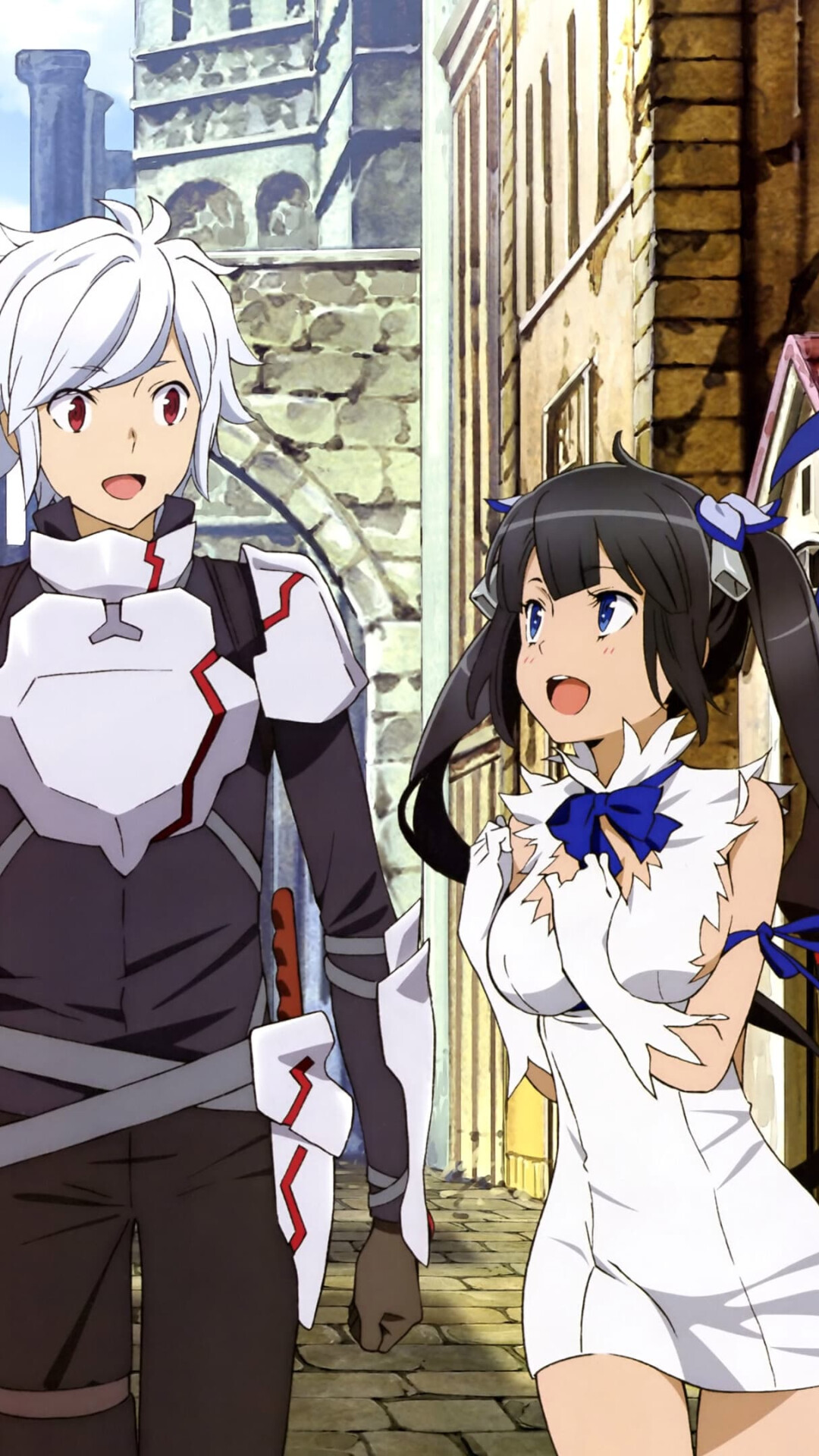 Is It Wrong to Try to Pick Up Girls in a Dungeon?, Eye-catching poster, Adventure anime, TheMovieDB. org, 1080x1920 Full HD Phone