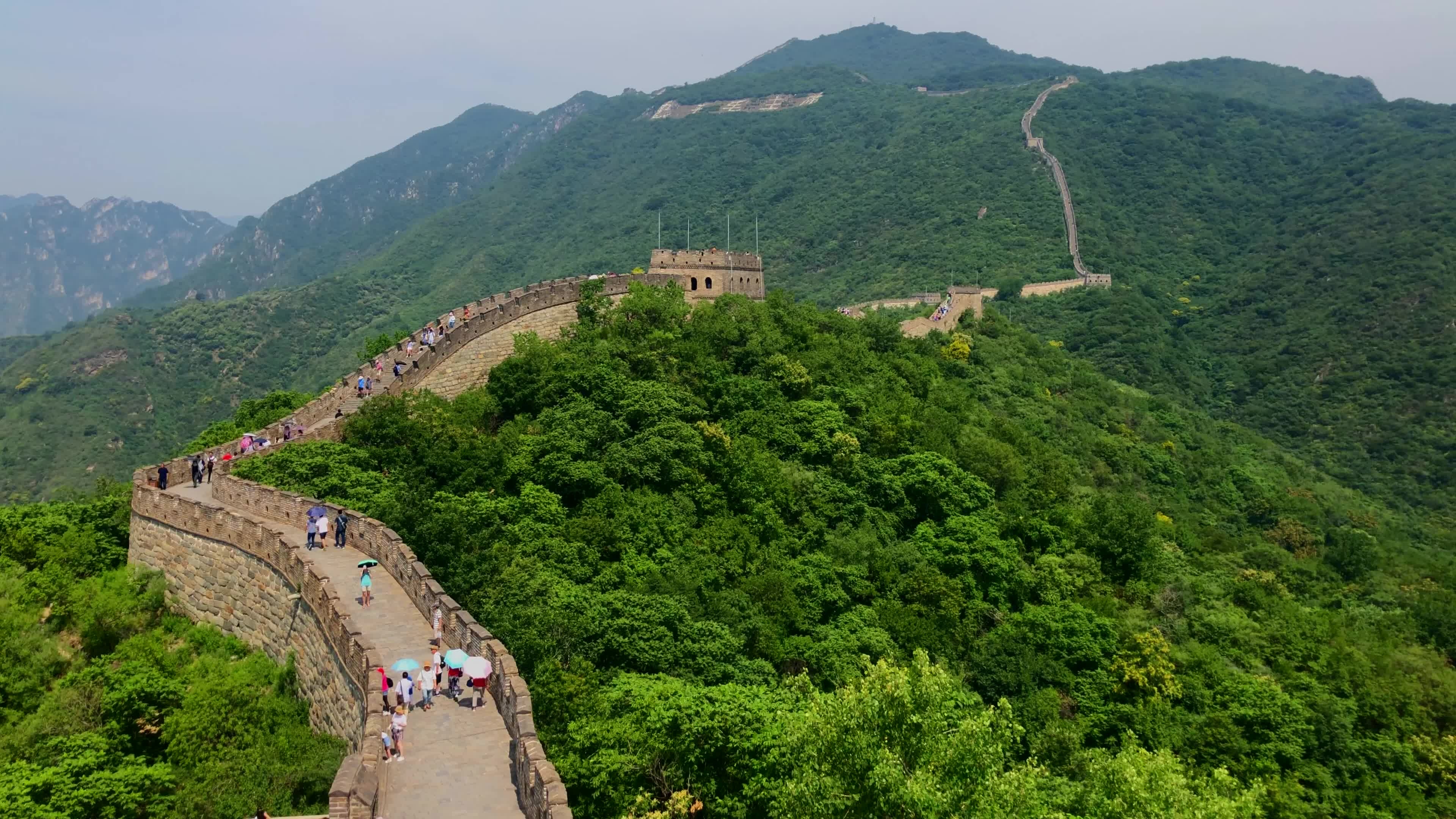 Great Wall of China, Stock video footage, 3840x2160 4K Desktop