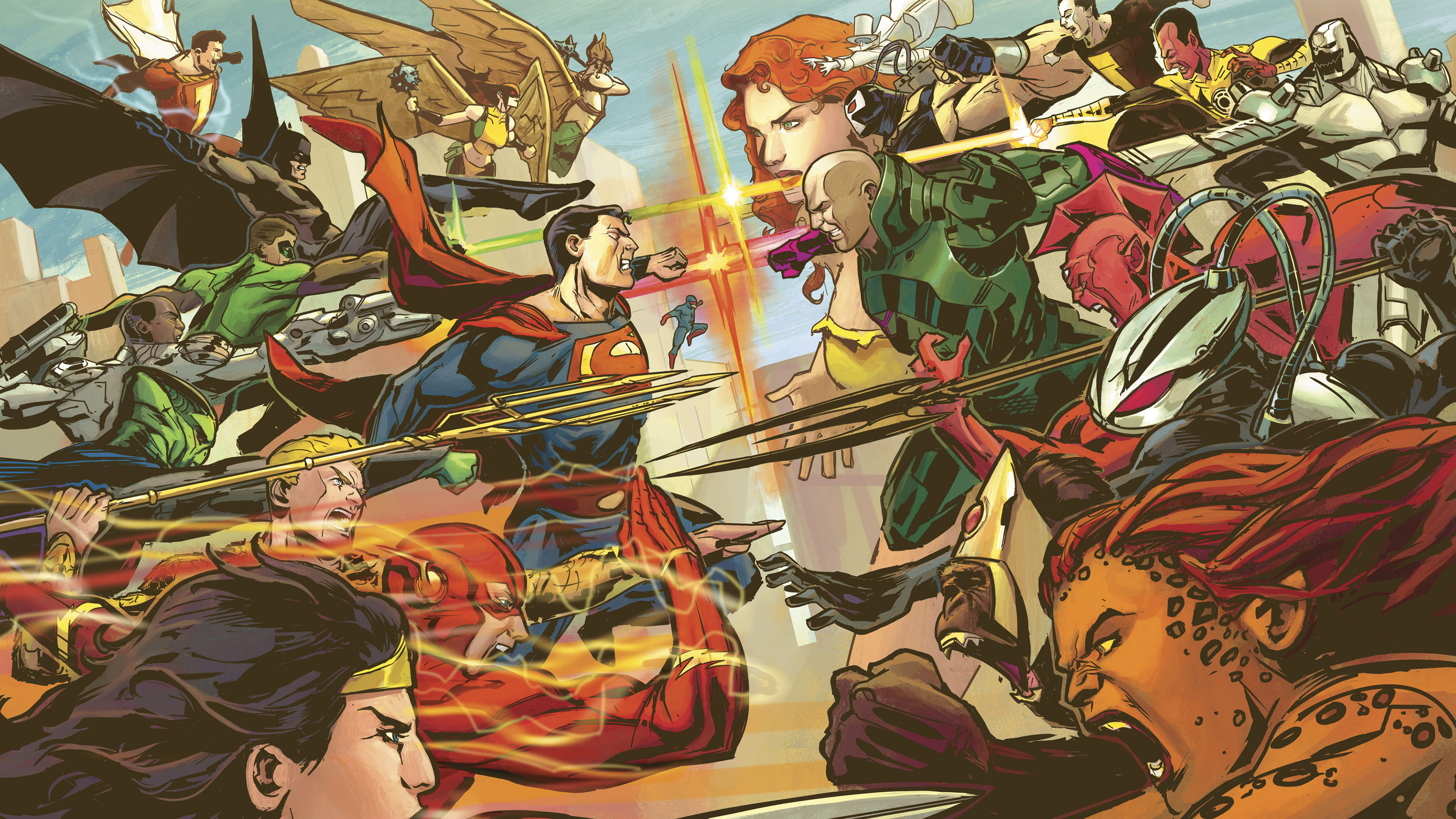 Hawkgirl, Aquaman, Atom, Bane, 3840x2160 4K Desktop