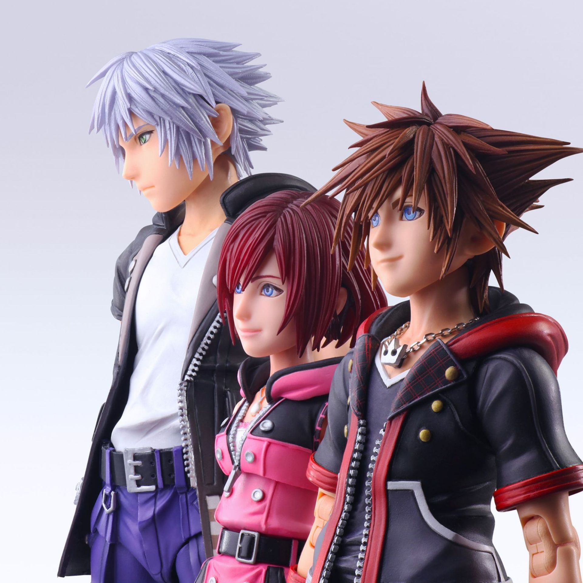 Sora, Play Arts Kai figures, Kingdom Hearts III, Action-packed adventures, 1920x1920 HD Phone