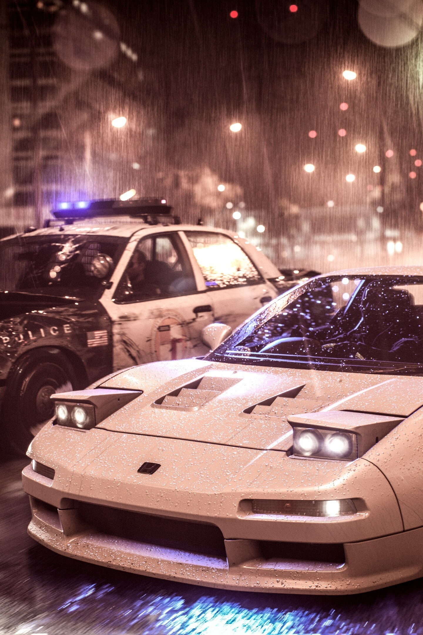 Need for Speed Acura NSX, Police car, 1440x2960 wallpaper, 1440x2160 HD Phone