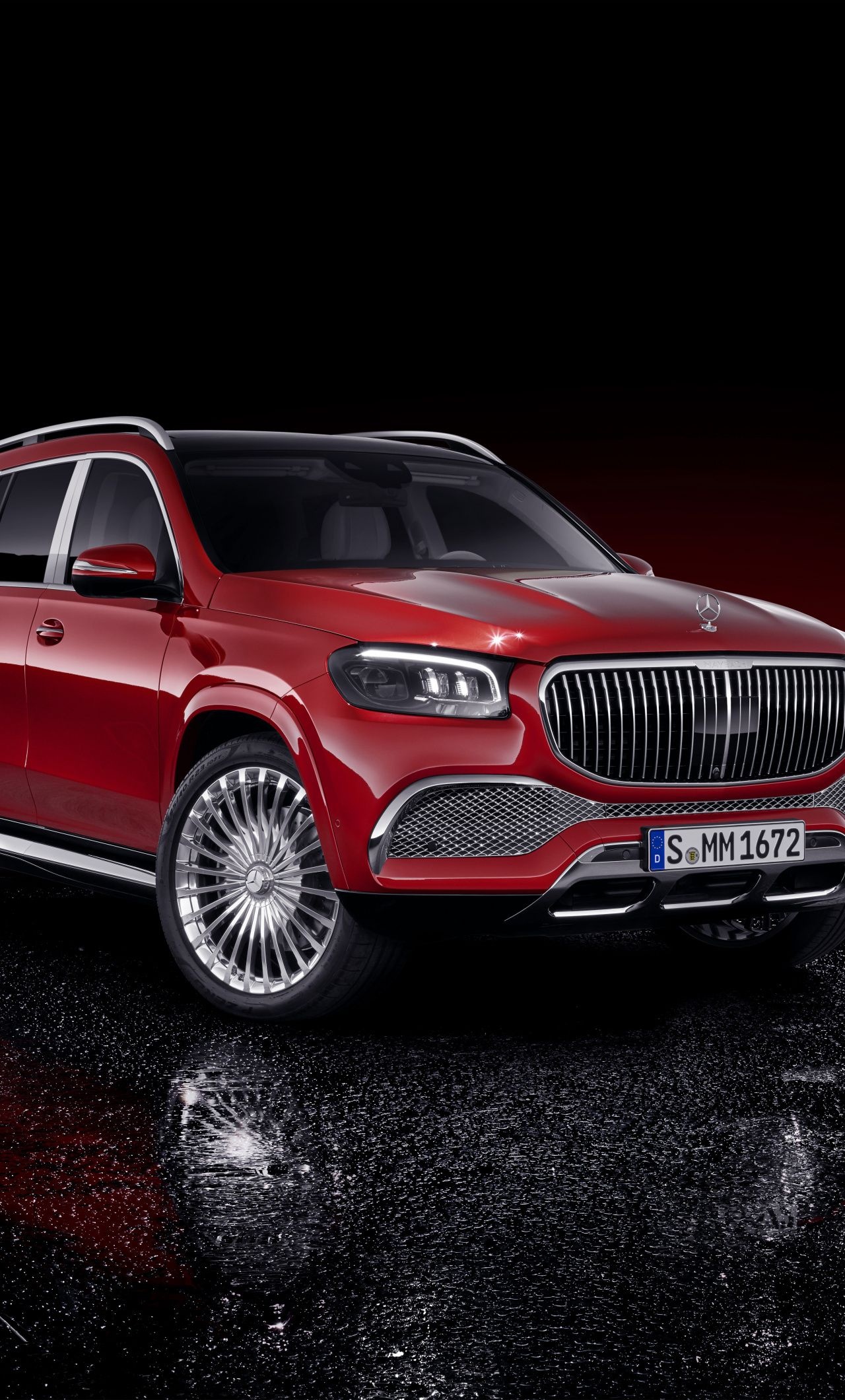 Mercedes-Benz Maybach, Auto, Red SUV, Luxury car, 1280x2120 HD Phone