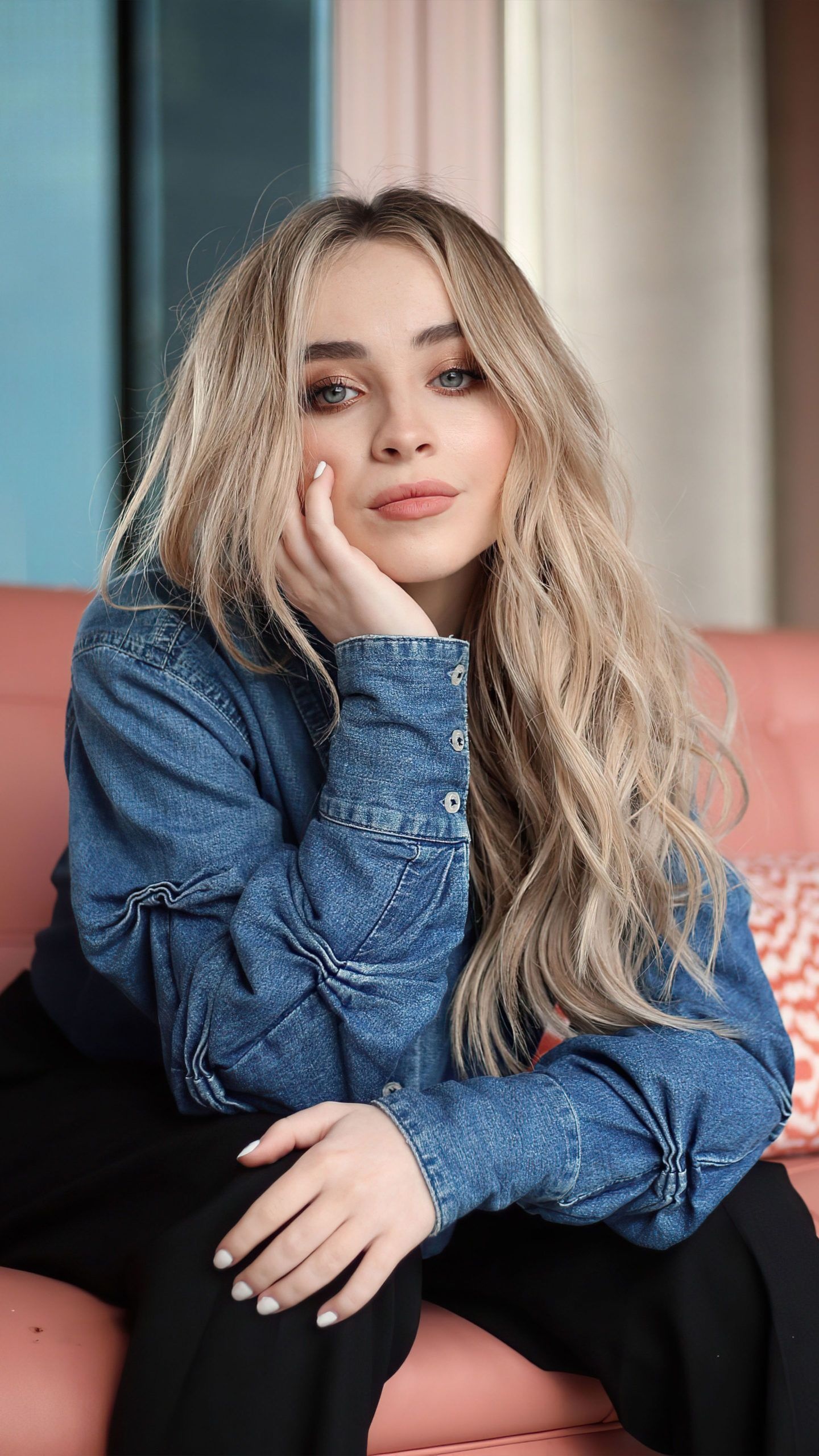 Sabrina Carpenter, Movies, Blue eyes, 4K, 1440x2560 HD Phone