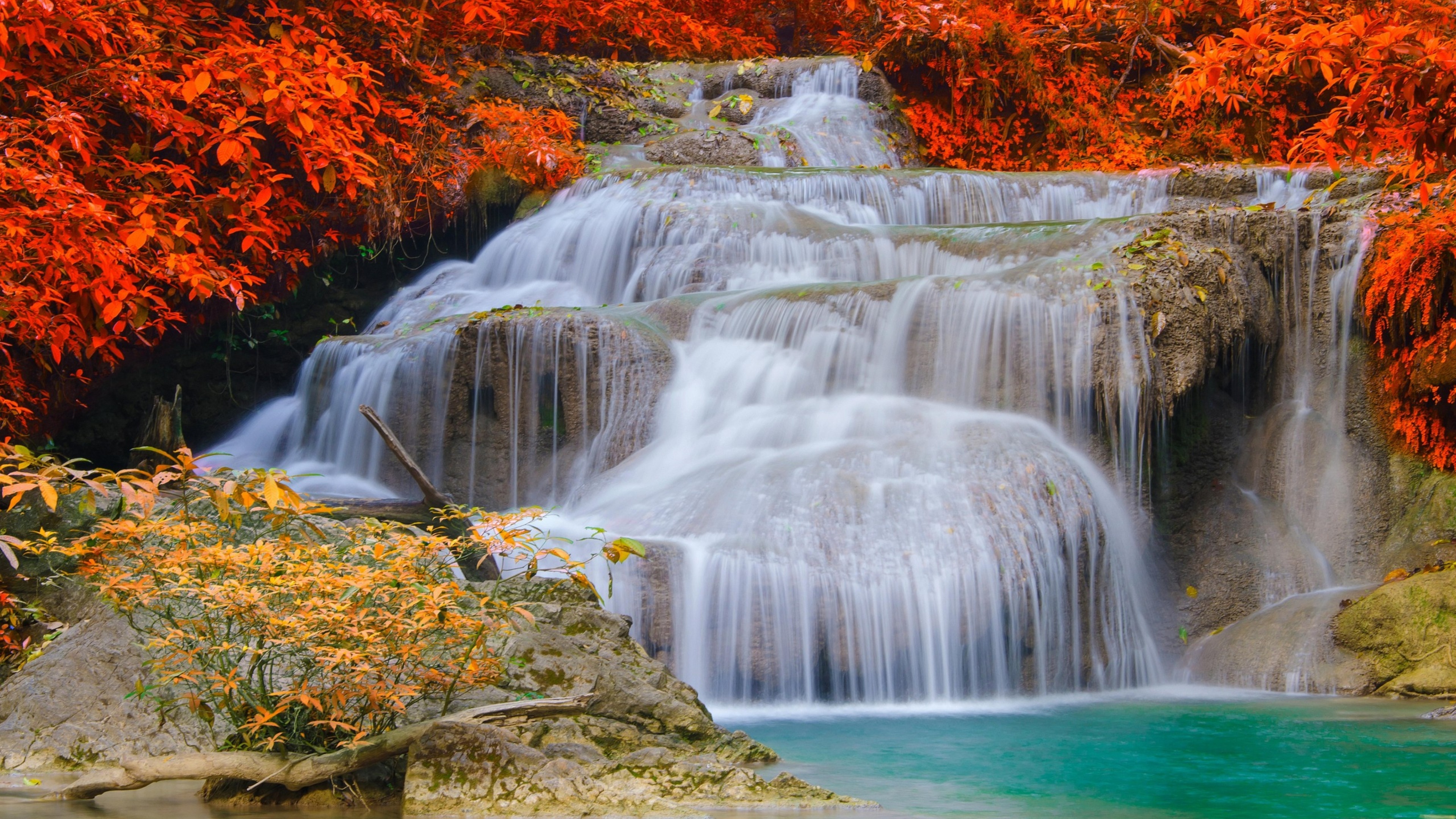Erawan National Park, Nature's sanctuary, Untouched wilderness, Serenity of nature, 3840x2160 4K Desktop