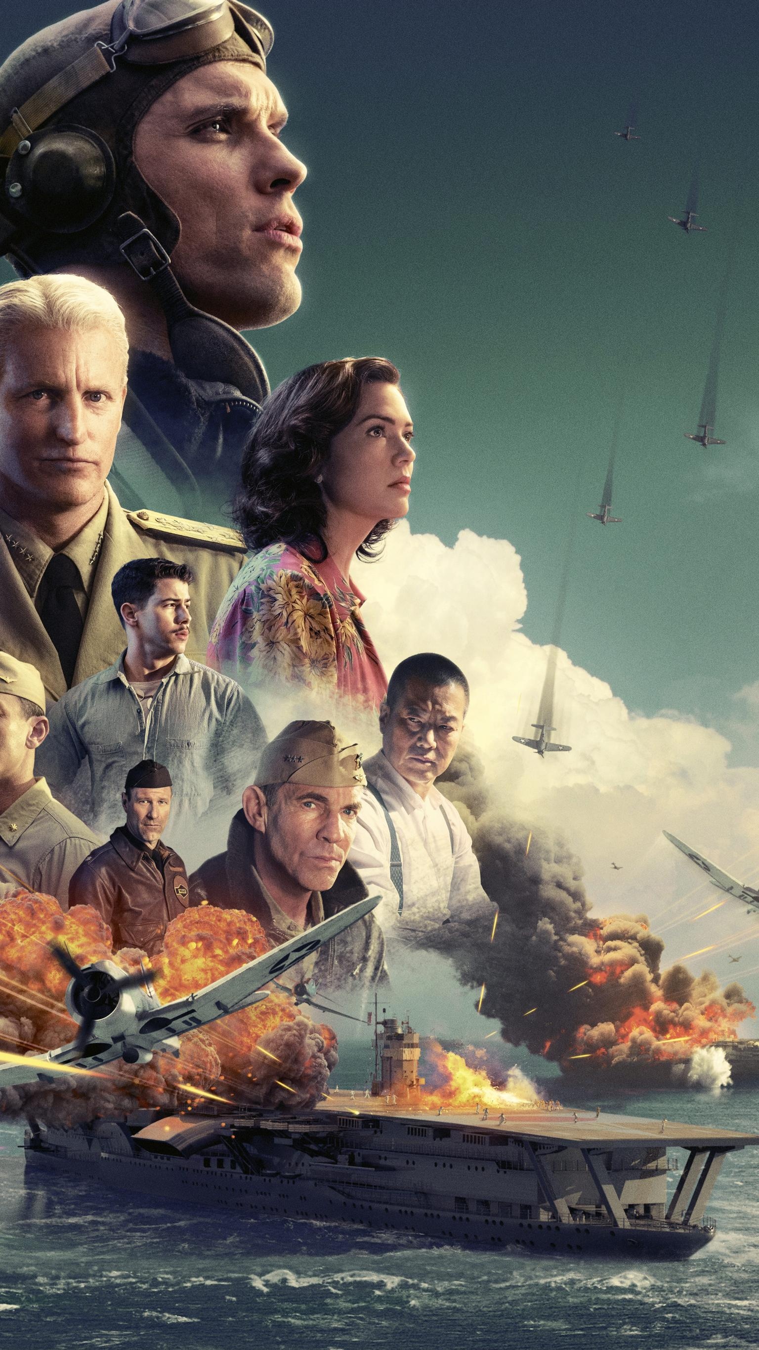 Midway, Stunning wallpapers, Action-packed movie, Epic backgrounds, 1540x2740 HD Phone