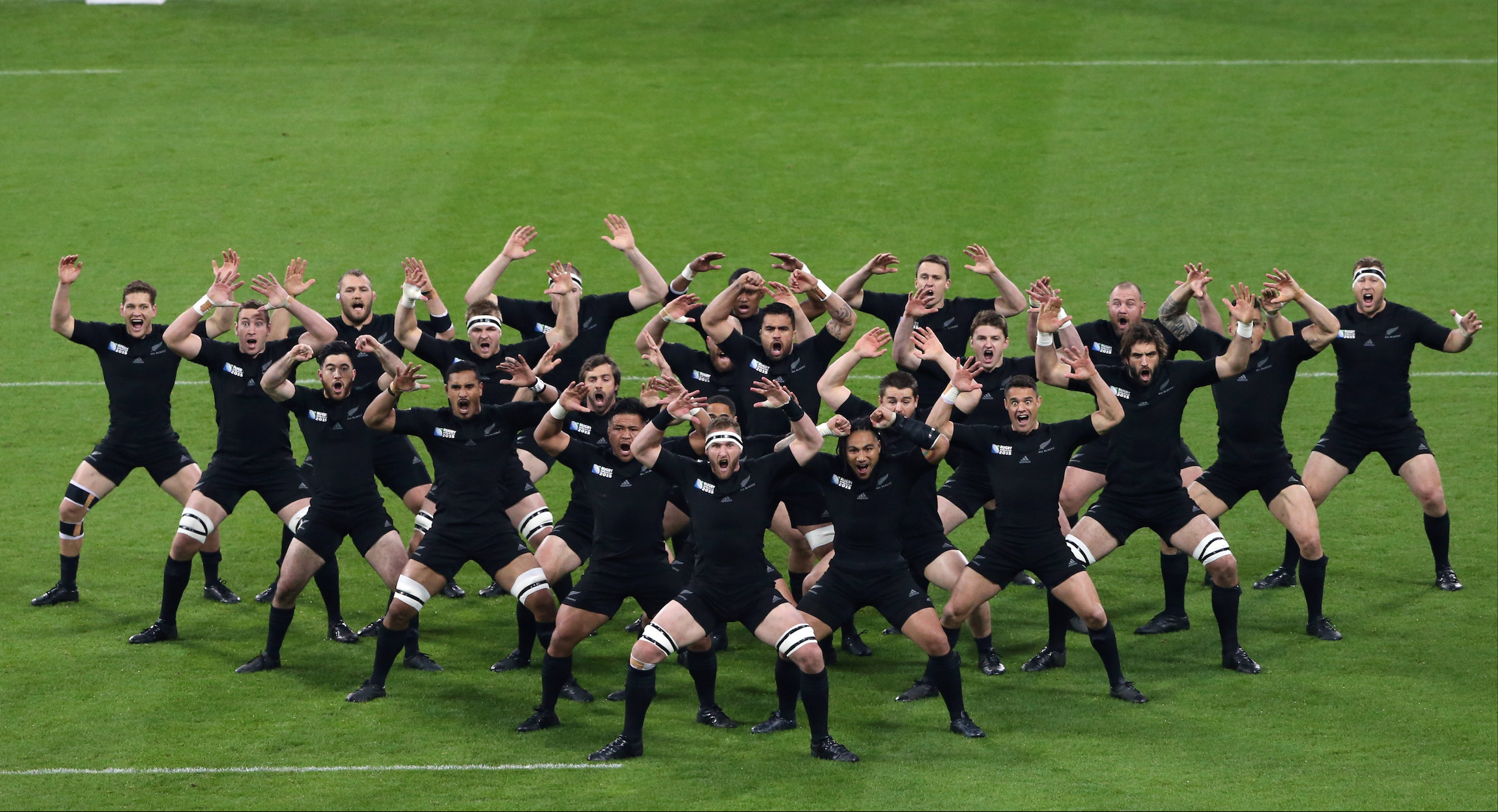 Haka of the All Blacks, Hymn of survival, Maori war dance, Cultural heritage, 2300x1250 HD Desktop