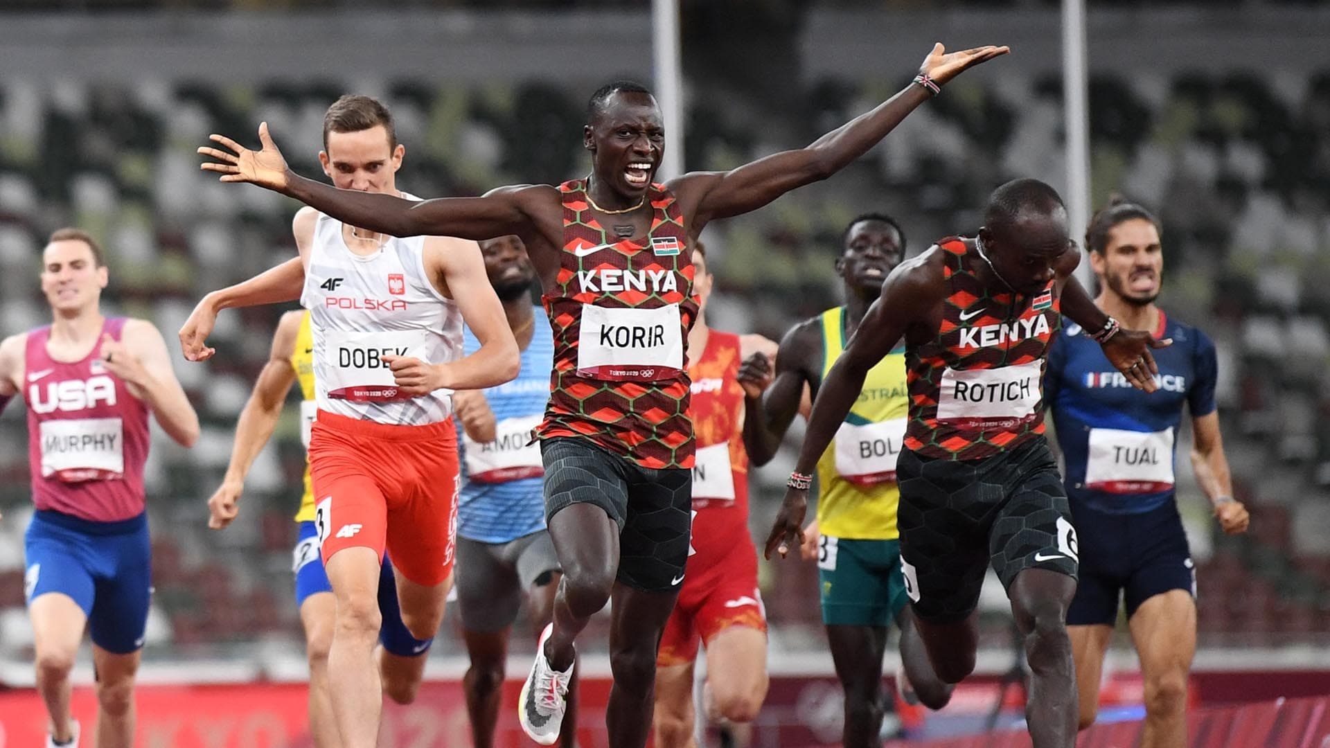 Ferguson Cheruiyot Rotich, Emmanuel Korir's rival, Kenyan middle-distance dominance, KTVZ, 1920x1080 Full HD Desktop