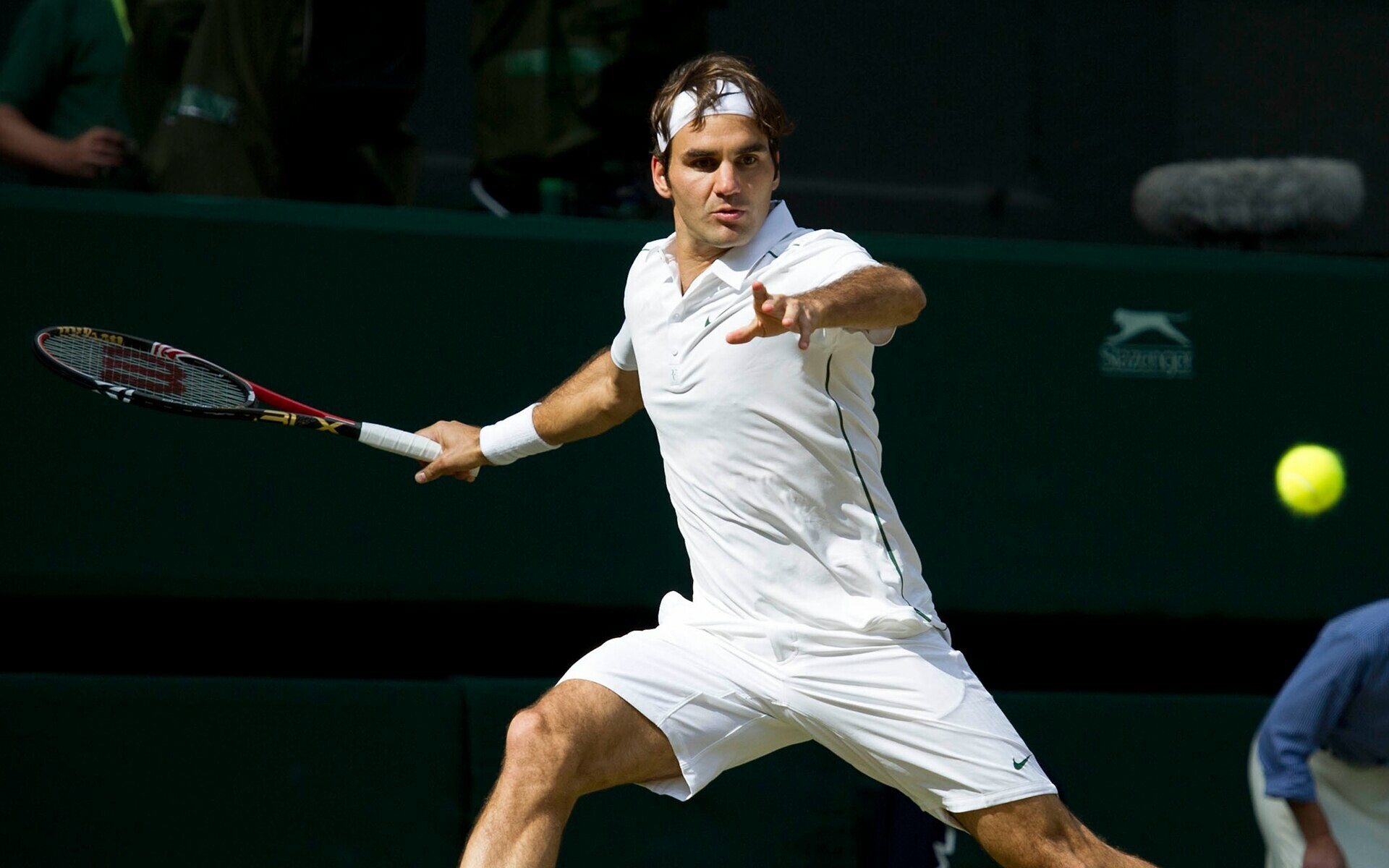 Roger Federer, Swiss tennis player, Fabric poster, Unique collectible, 1920x1200 HD Desktop