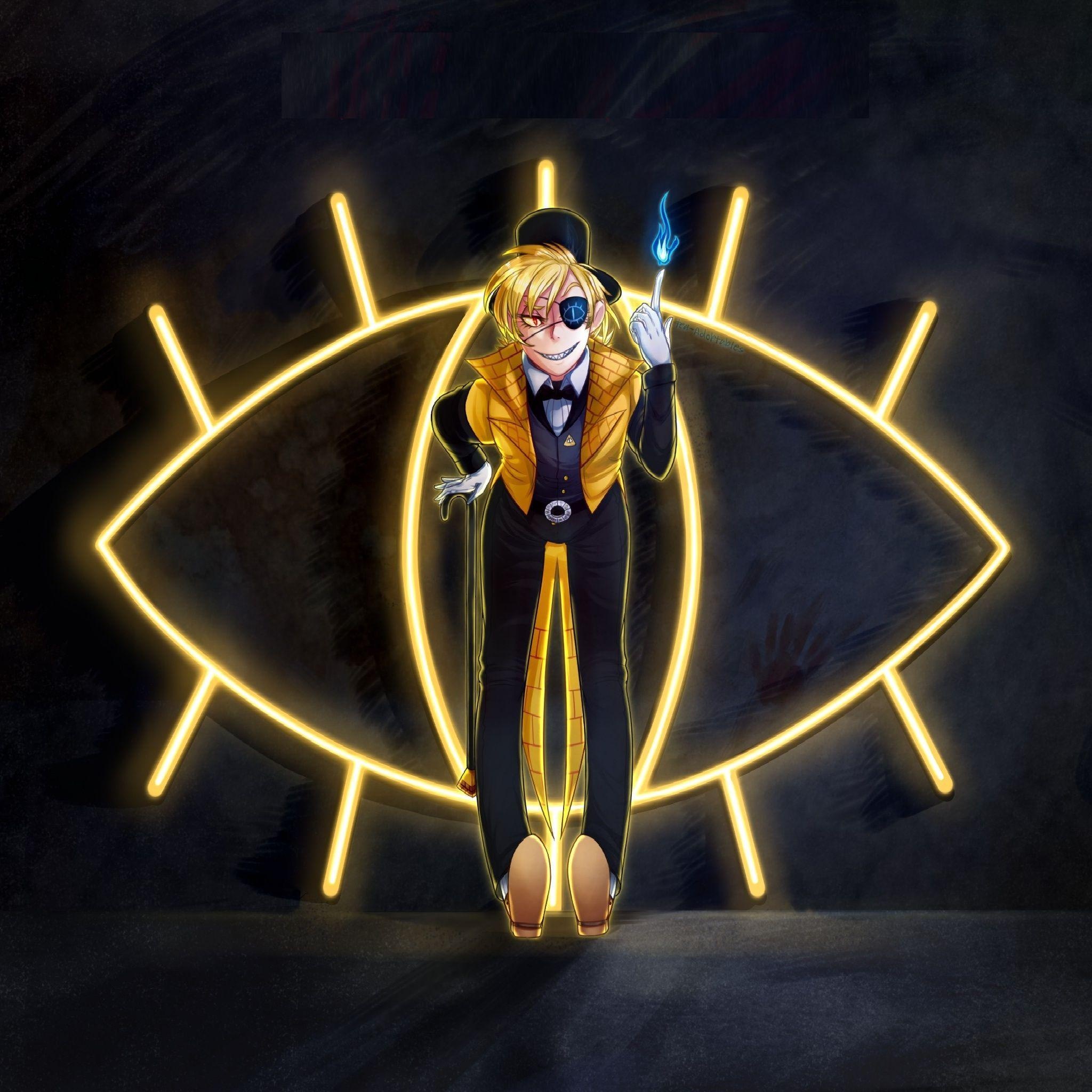 Human Bill Cipher, Gravity Falls character, Fan-made wallpapers, 2050x2050 HD Phone