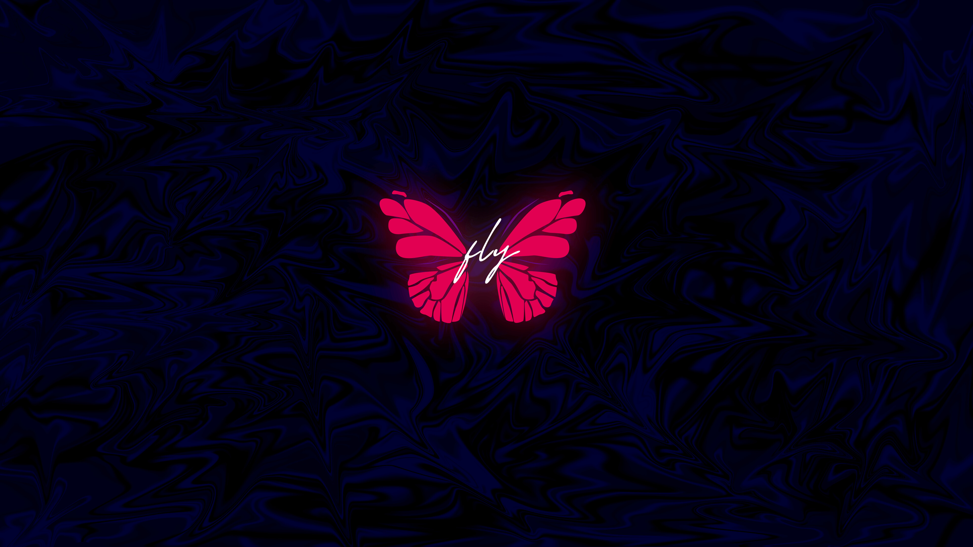 Butterfly, Glow in the Dark Wallpaper, 3840x2160 4K Desktop