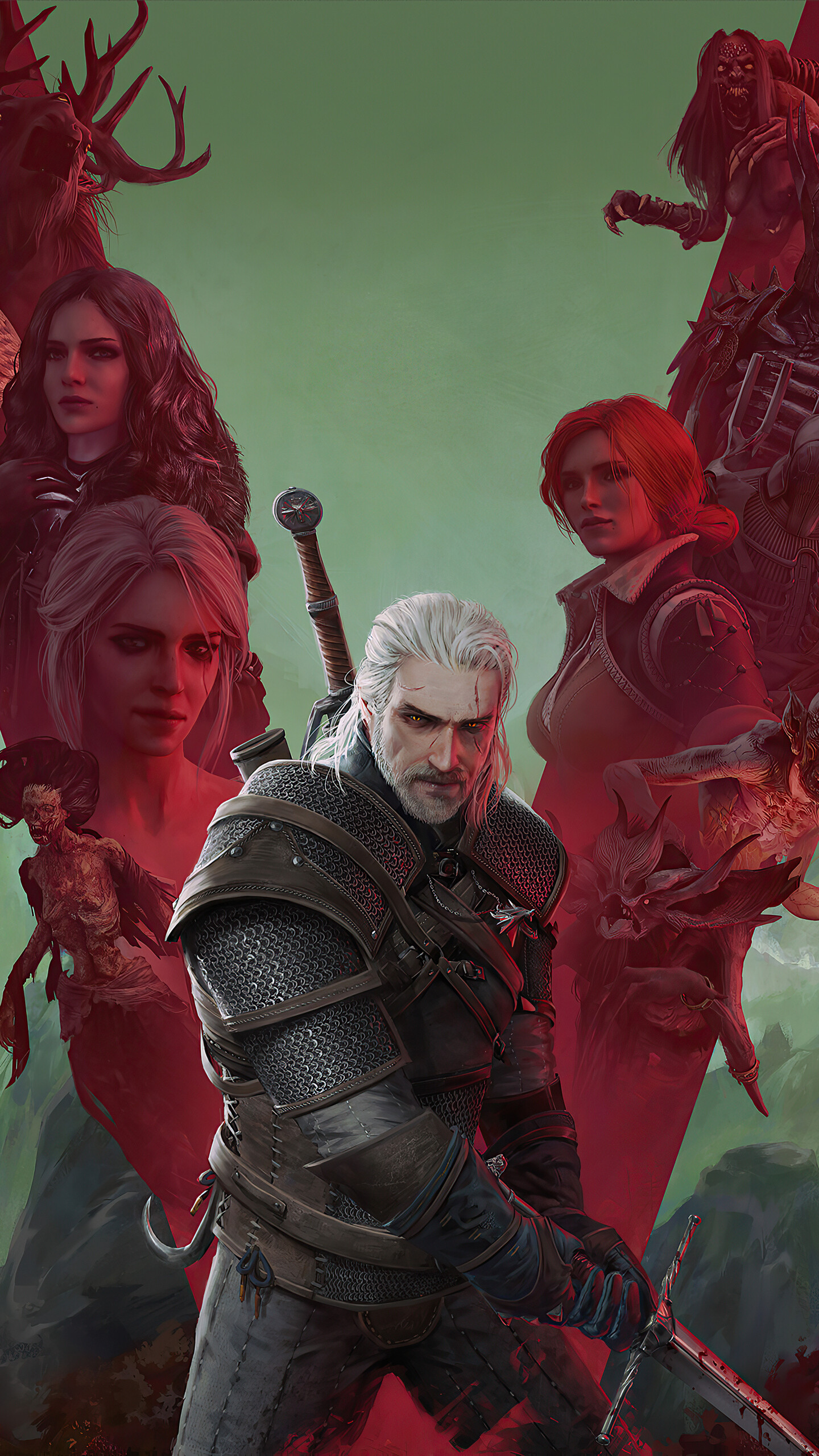 Witcher: Wild Hunt, 4K 2020, Samsung Galaxy, Nexus, 1440x2560 HD Phone