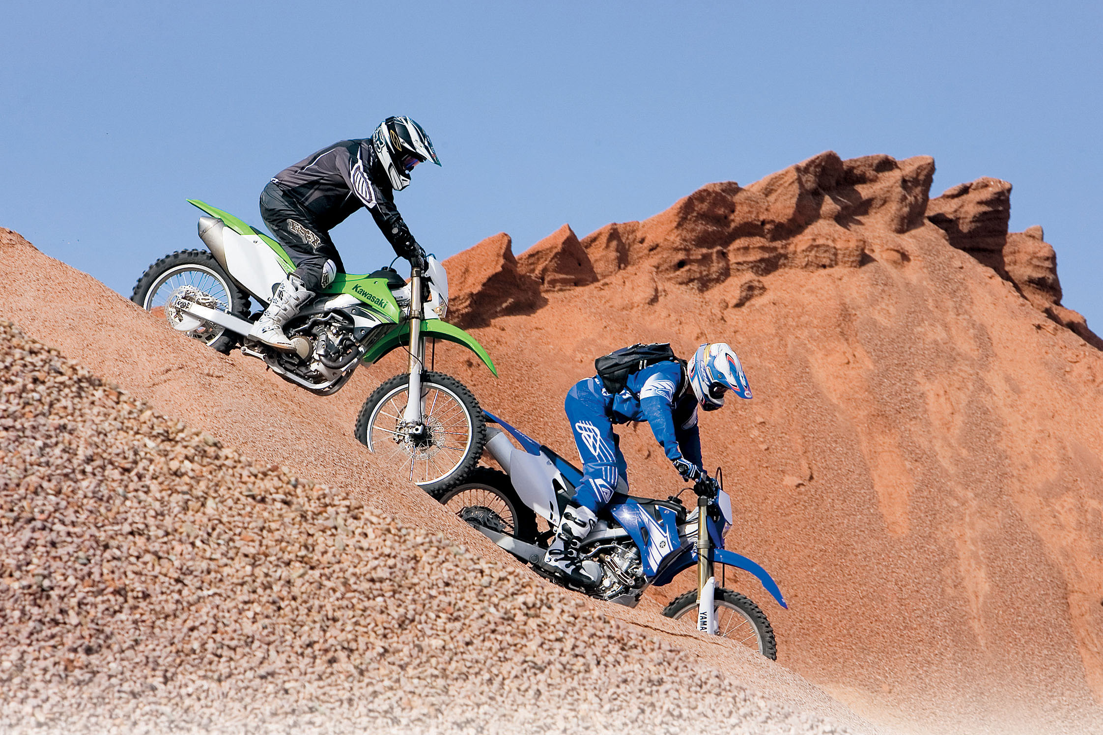 Kawasaki KLX450R vs Yamaha WR450F, Kawasaki KLX450R Wallpaper, 2250x1500 HD Desktop