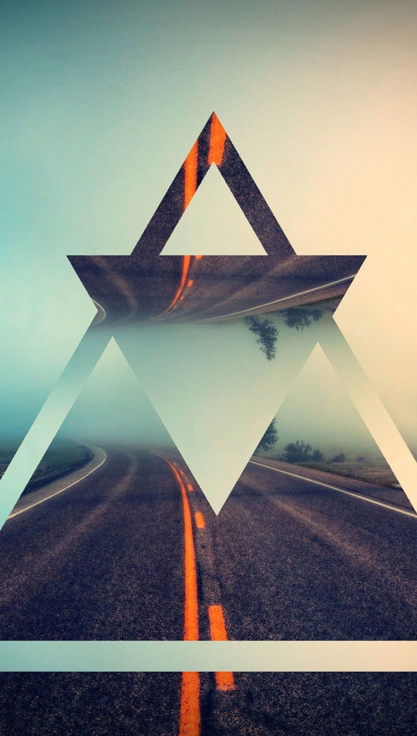 Road triangles wallpaper, Urban aesthetic, Cityscape patterns, Modern design, 1360x2400 HD Phone