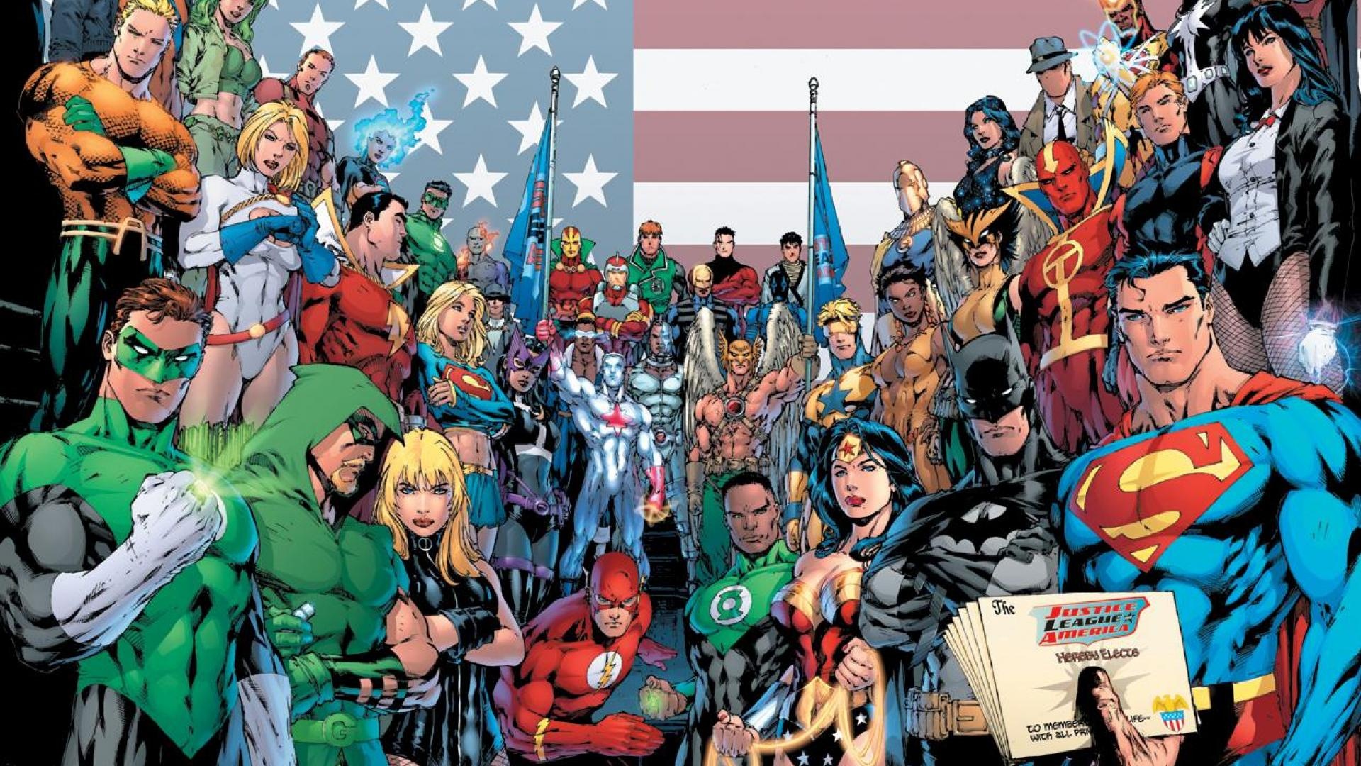 DC Comics, Dynamic artworks, Comic book heroes, Powerful illustrations, 1920x1080 Full HD Desktop
