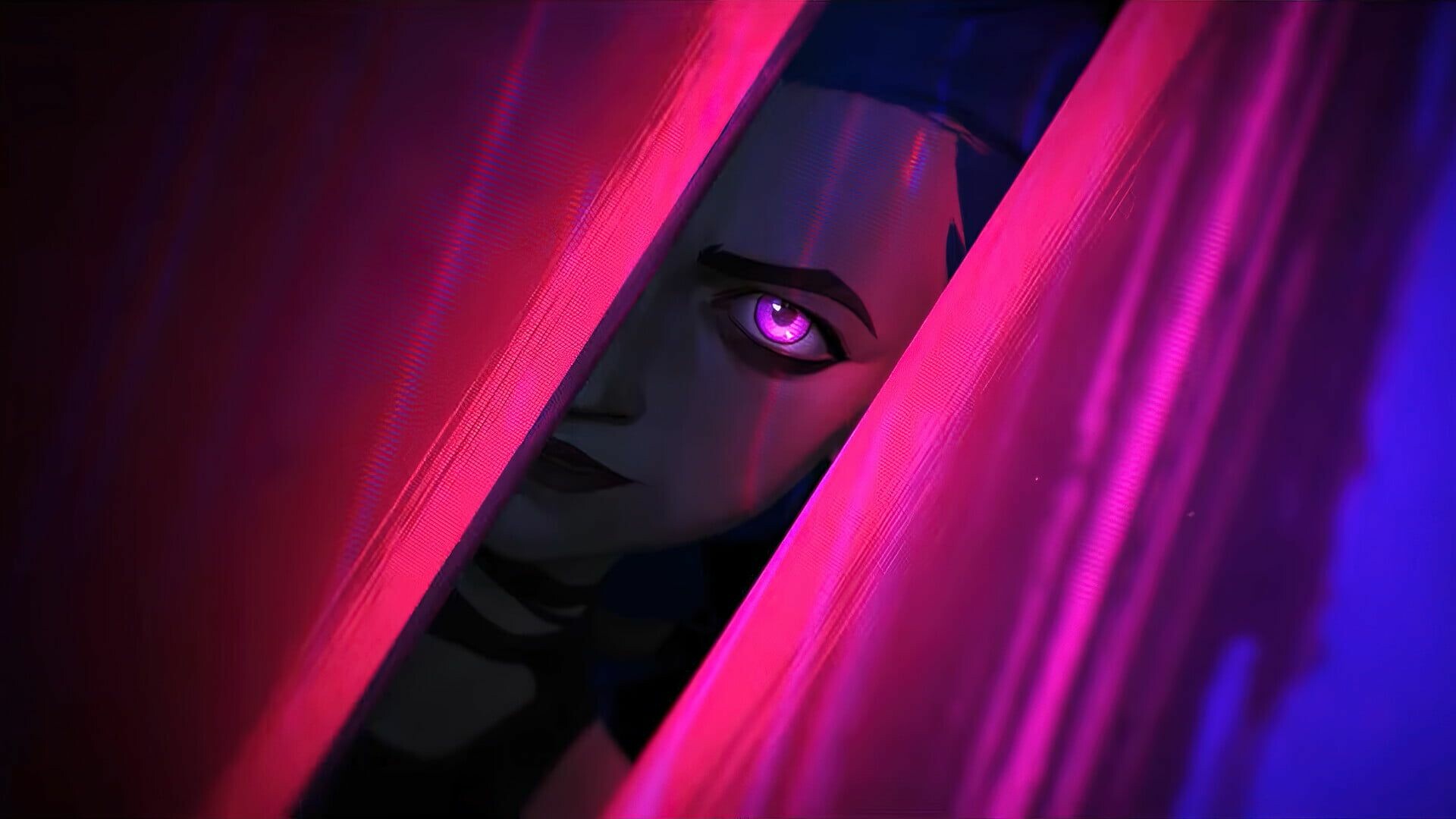 Arcane: League of Legends, Jinx in the spotlight, Engrossing TV series, Stunning lock screen, 1920x1080 Full HD Desktop