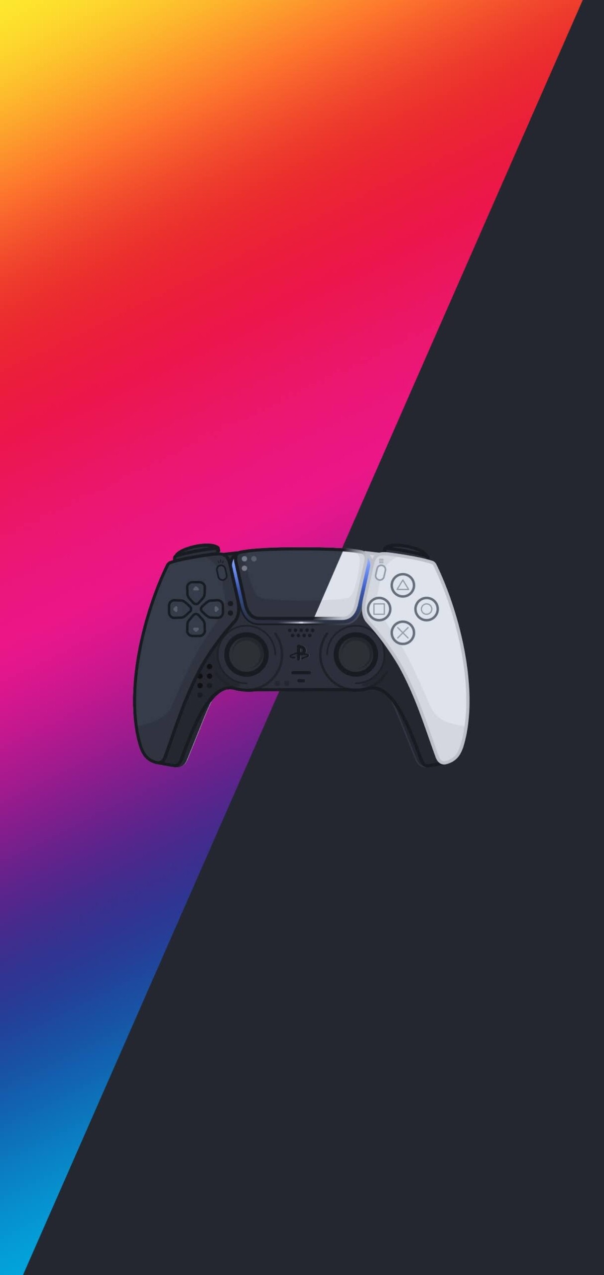 PS5 controller, Geek Wallpaper, 1220x2560 HD Phone