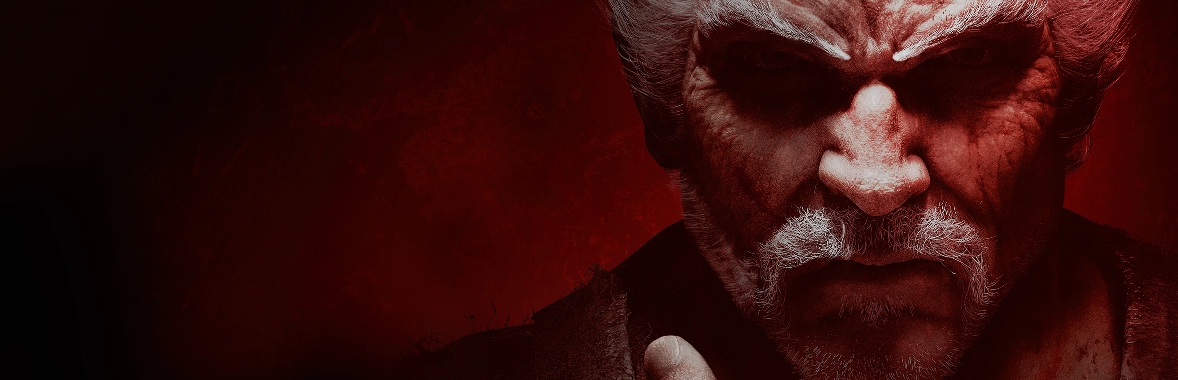 Heihachi Mishima, Tekken 7, dark red lighting, Dual Screen Desktop wallpaper