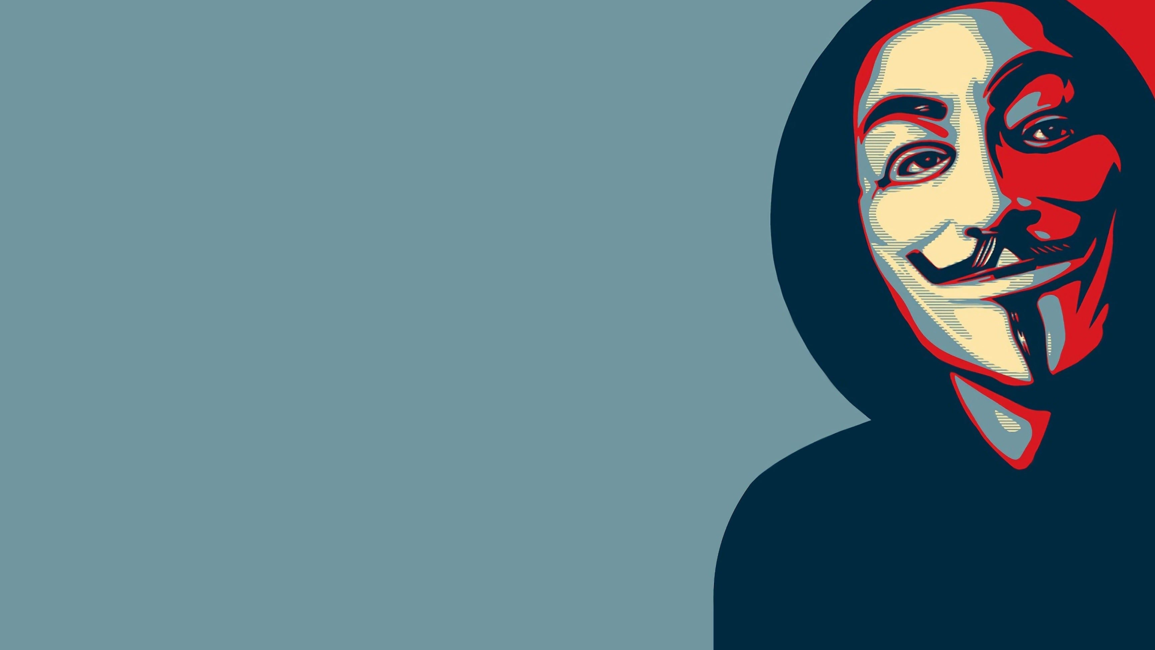 Fawkes, Iconic mask, V for Vendetta, Desktop wallpapers, 3840x2160 4K Desktop