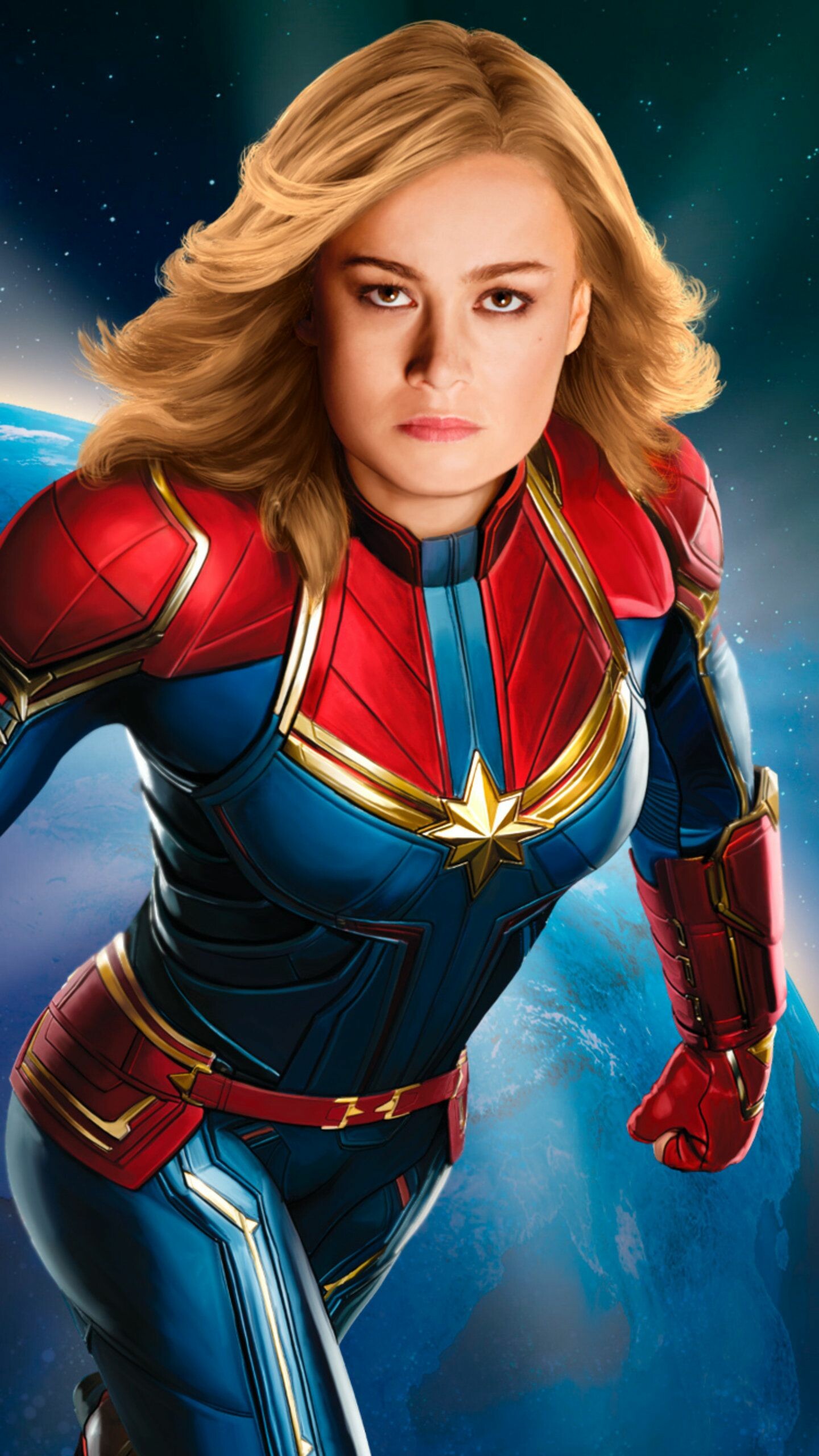 Marvel Girls Comics, Captain Marvel, New poster, Superhero team, 1440x2560 HD Phone