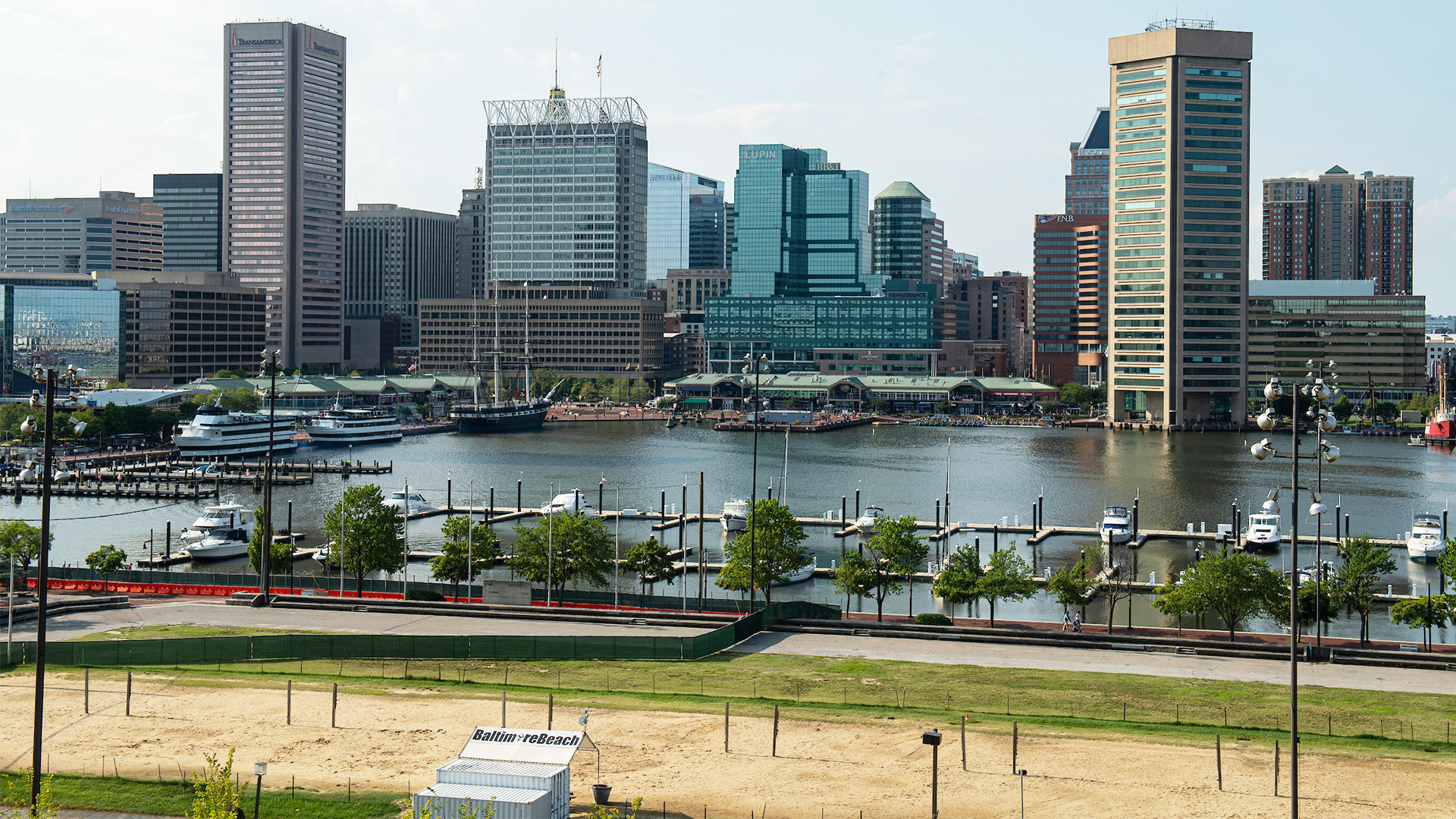 Baltimore Skyline, Johns Hopkins, Biomedical engineering, Prominent areas, 1920x1080 Full HD Desktop