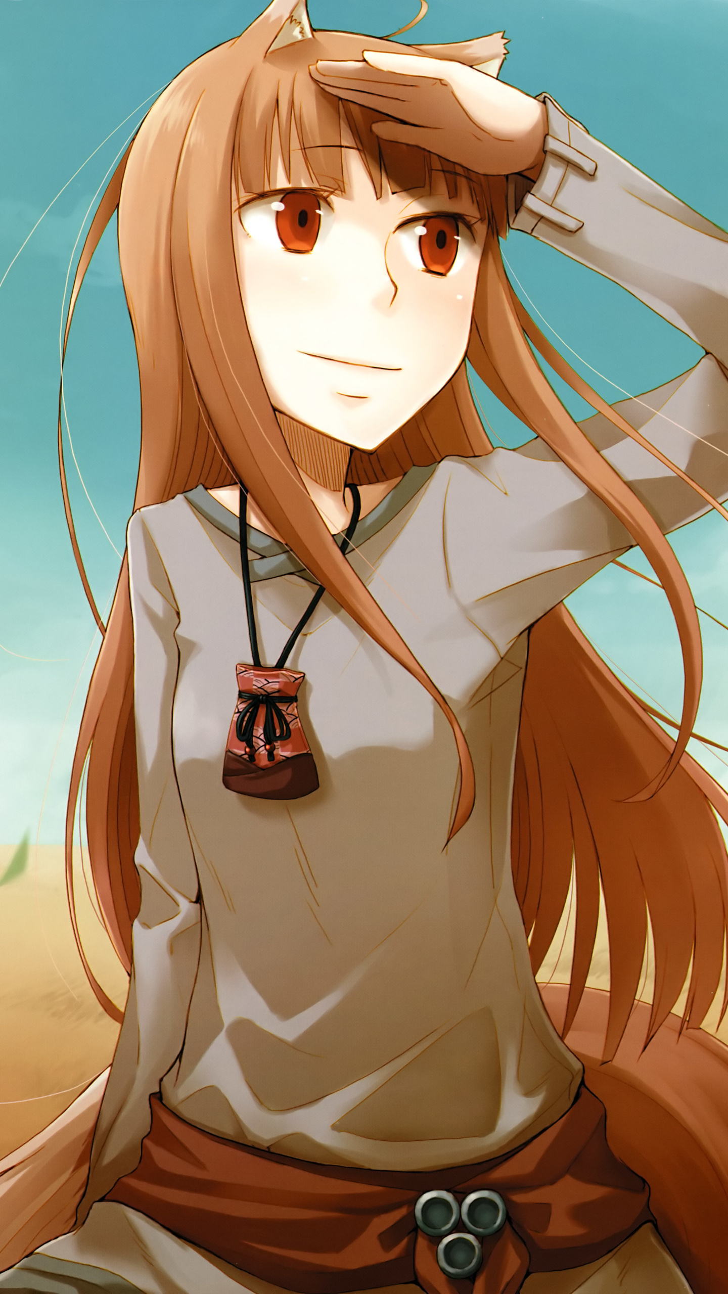 Spice and Wolf, Anime series, Holo and Lawrence, HD wallpaper, 1440x2560 HD Phone