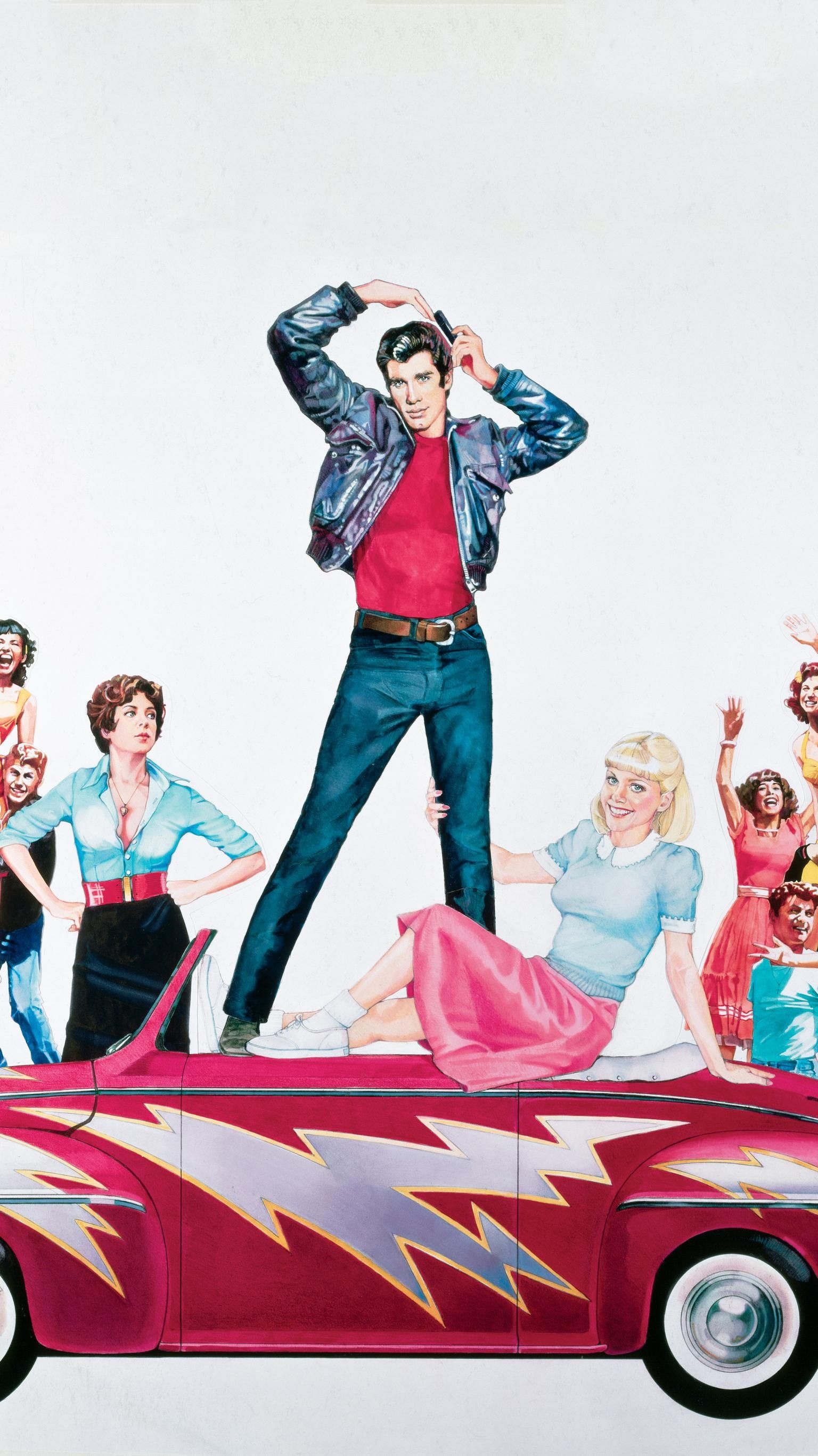 Grease, 1978 movie, Phone wallpaper, Movie musical, 1540x2740 HD Phone