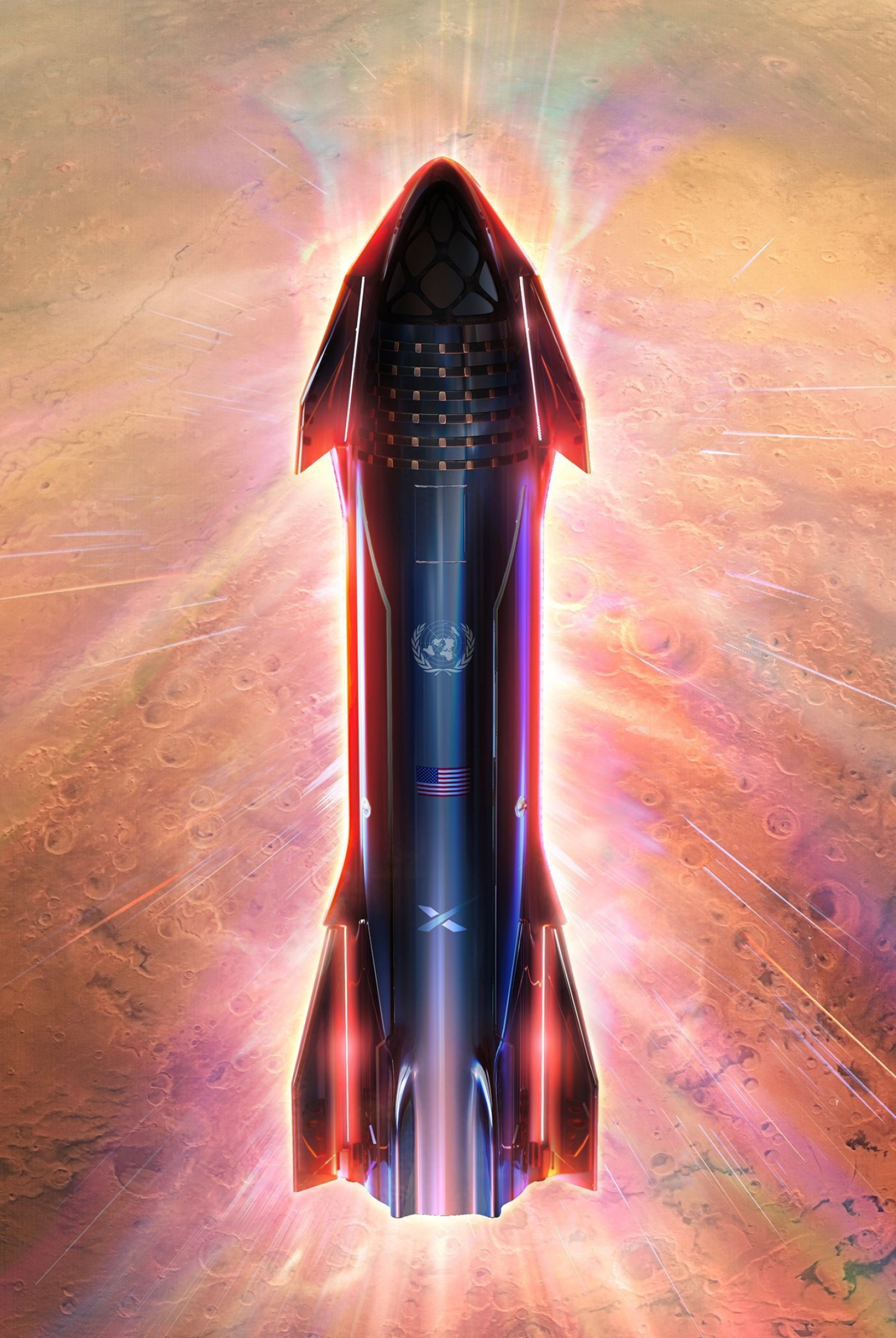 SpaceX Starship, Futuristic space travel, Cutting-edge technology, Interstellar adventure, 1720x2570 HD Phone