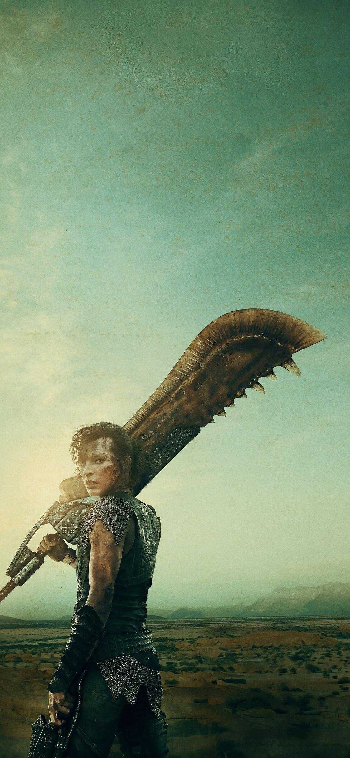 Monster Hunter movie, Captain Artemis, 1130x2440 HD Phone