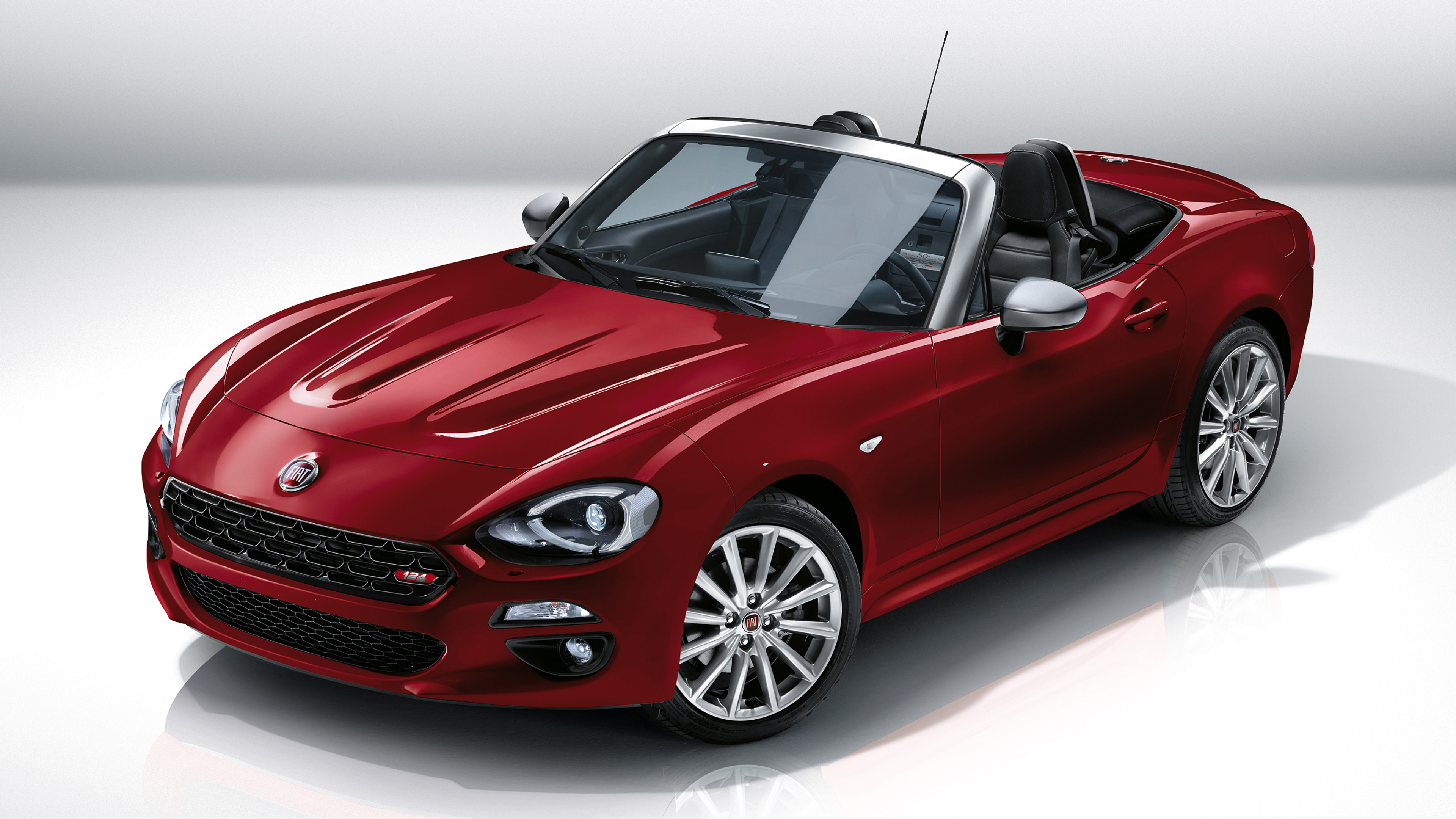 Fiat 124 Spider, Italian roadster, Classic design, Open-air joy, 3840x2160 4K Desktop