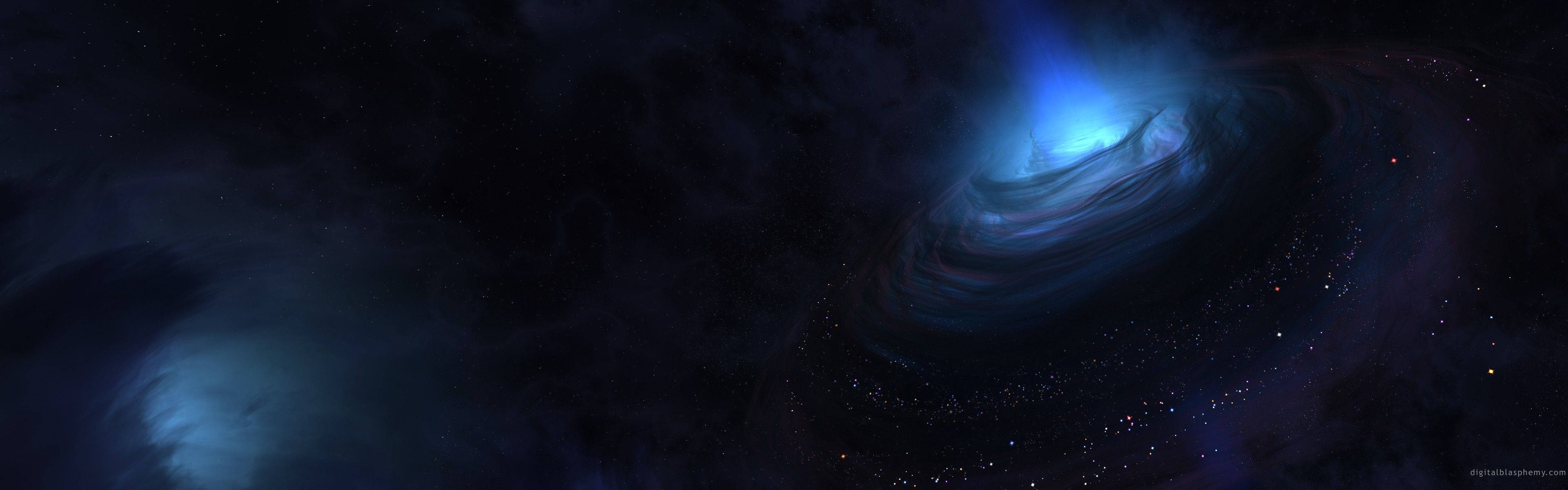 Galaxy, Dual Monitor Wallpaper, 3840x1200 Dual Screen Desktop