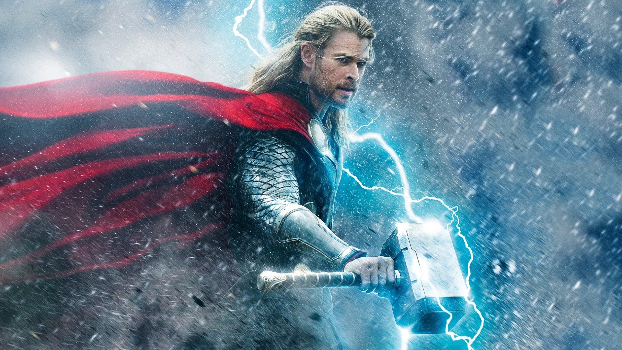 Chris Hemsworth, Thor: The Dark World, Hammer, iMac, 2560x1440 HD Desktop